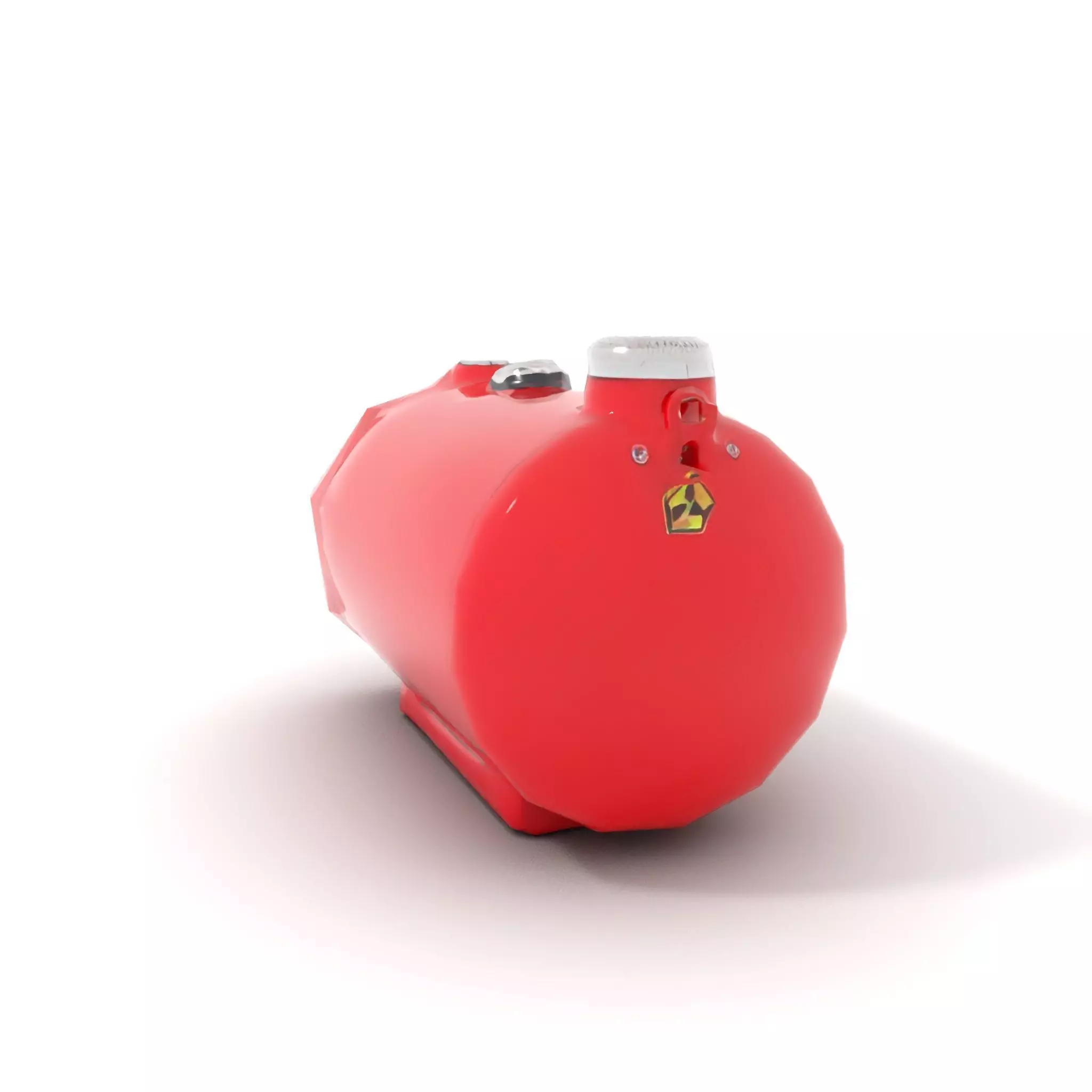 Red Cylindrical Pressure Tank Model Pack Low-poly 3D model_15
