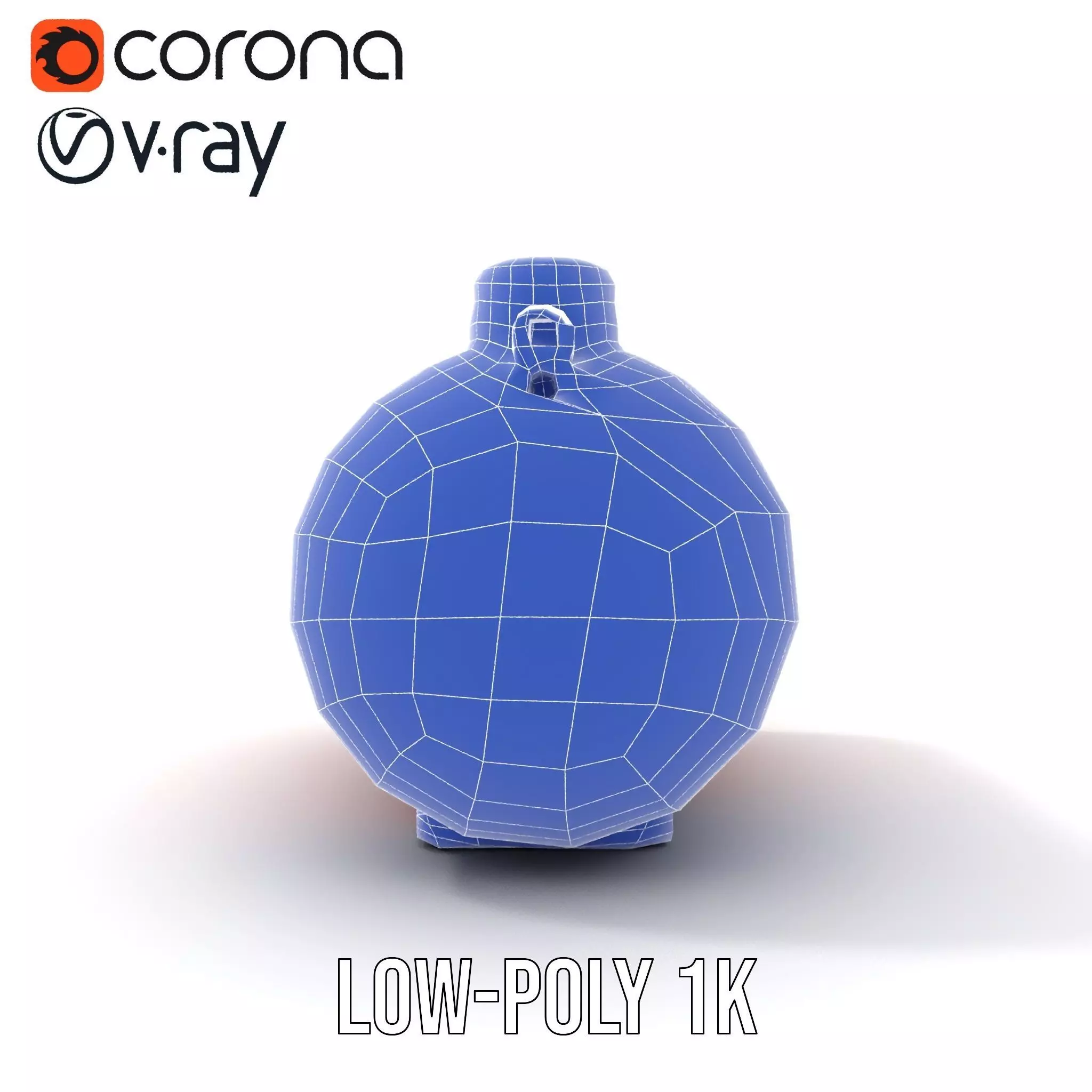 Red Cylindrical Pressure Tank Model Pack Low-poly 3D model_17