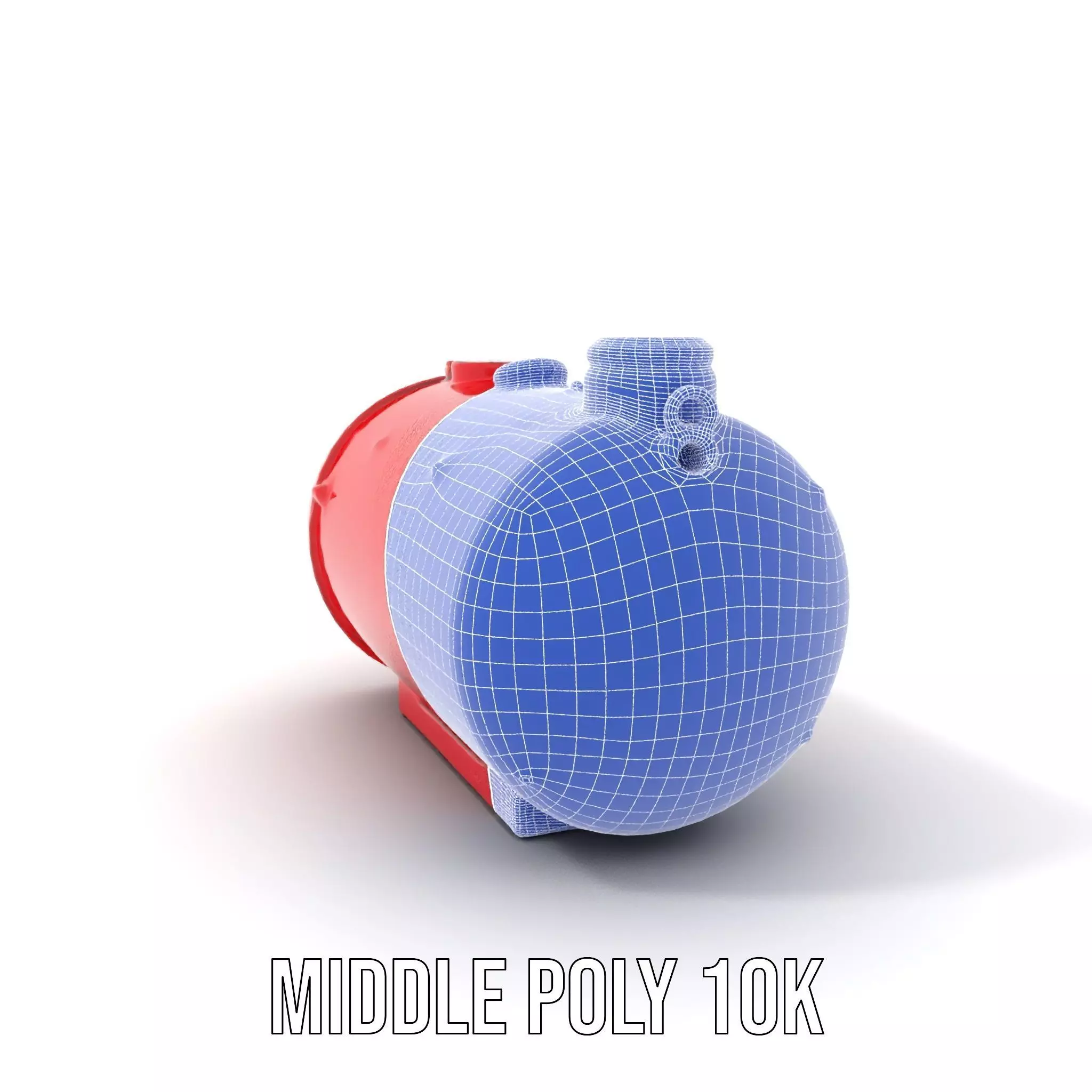 Red Cylindrical Pressure Tank Model Pack Low-poly 3D model_12