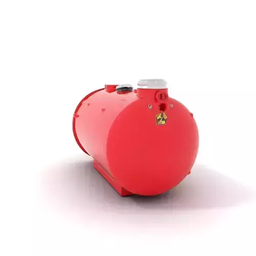 Red Cylindrical Pressure Tank Model Pack Low-poly 3D model