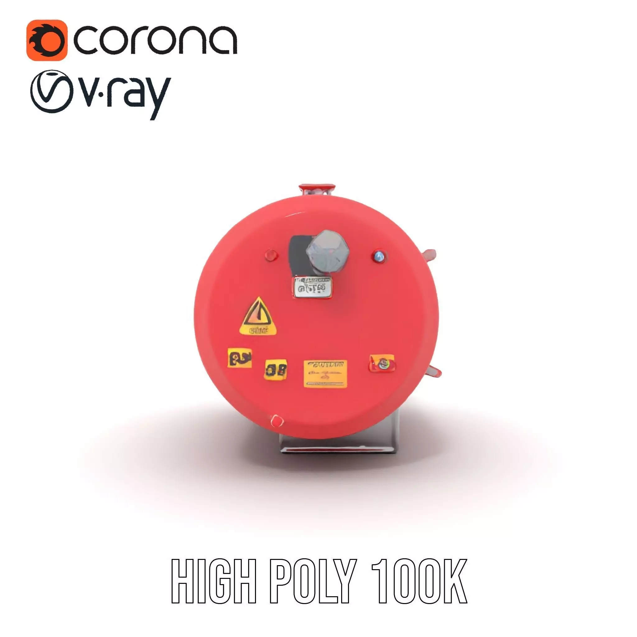 Industrial Hazard Tank model pack with warning signs Low-poly 3D model_20