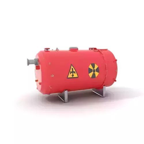 Industrial Hazard Tank model pack with warning signs Low-poly 3D model