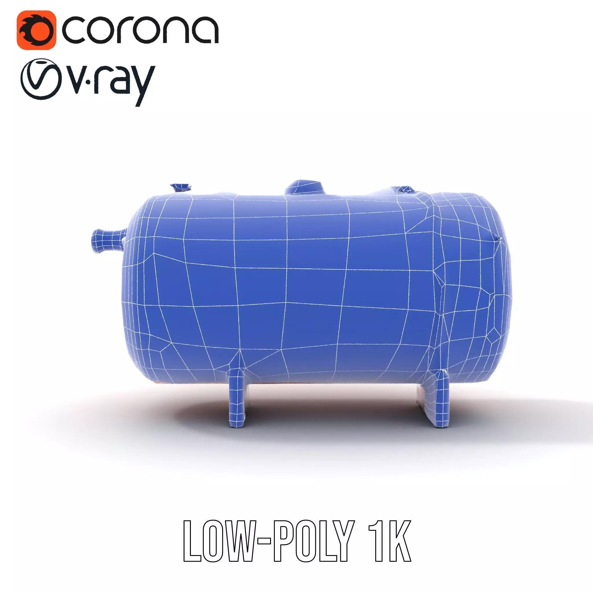 Industrial Hazard Tank model pack with warning signs Low-poly 3D model_30