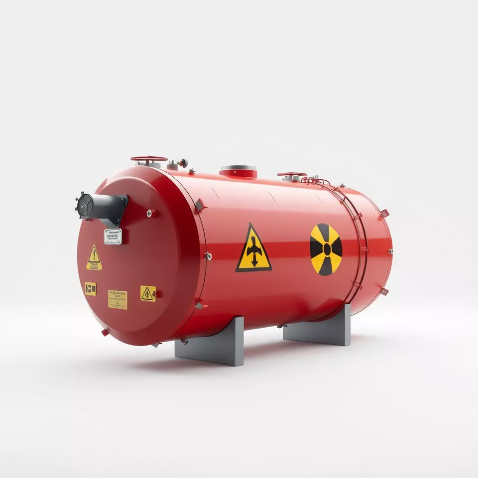 Industrial Hazard Tank model pack with warning signs Low-poly 3D model_2