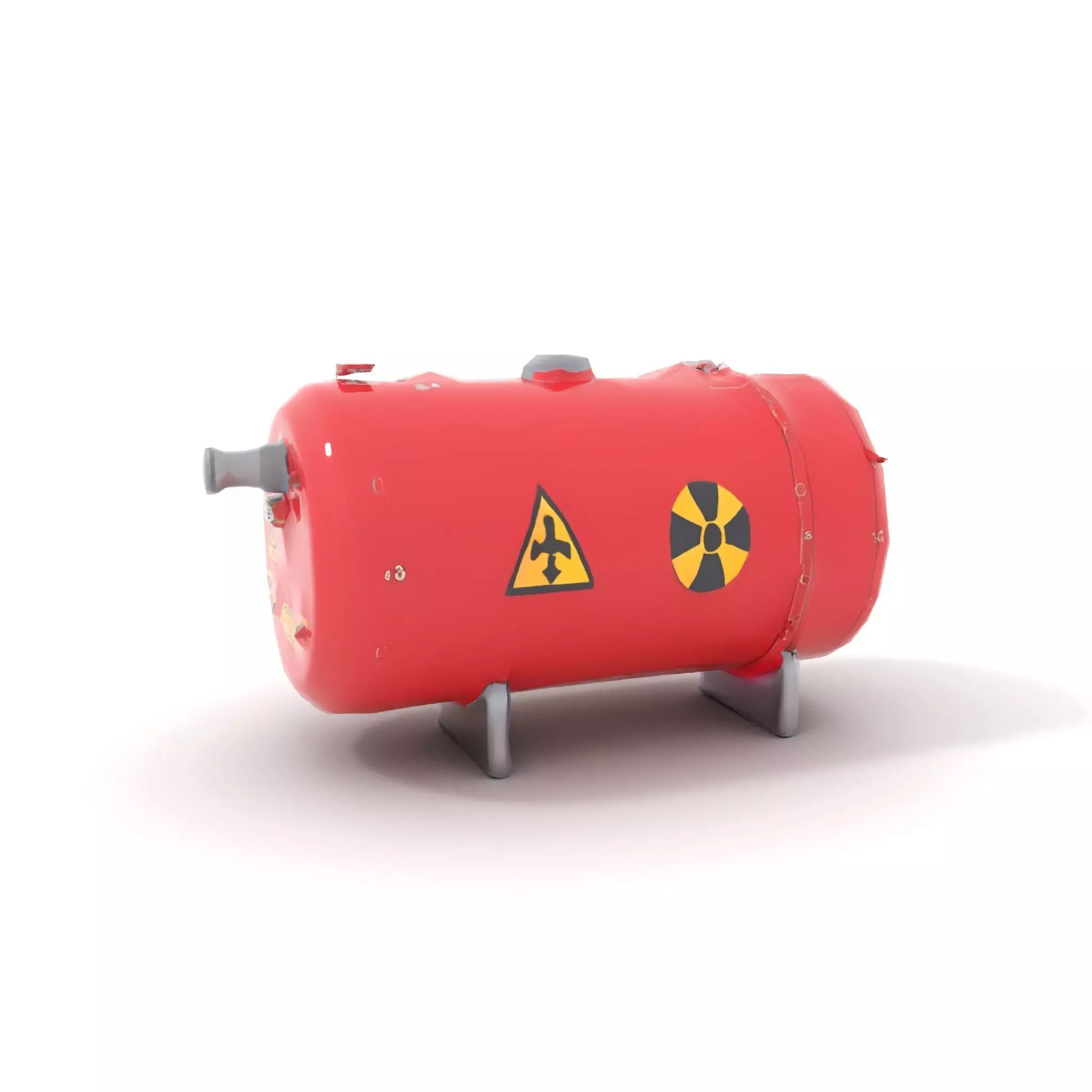Industrial Hazard Tank model pack with warning signs Low-poly 3D model_7