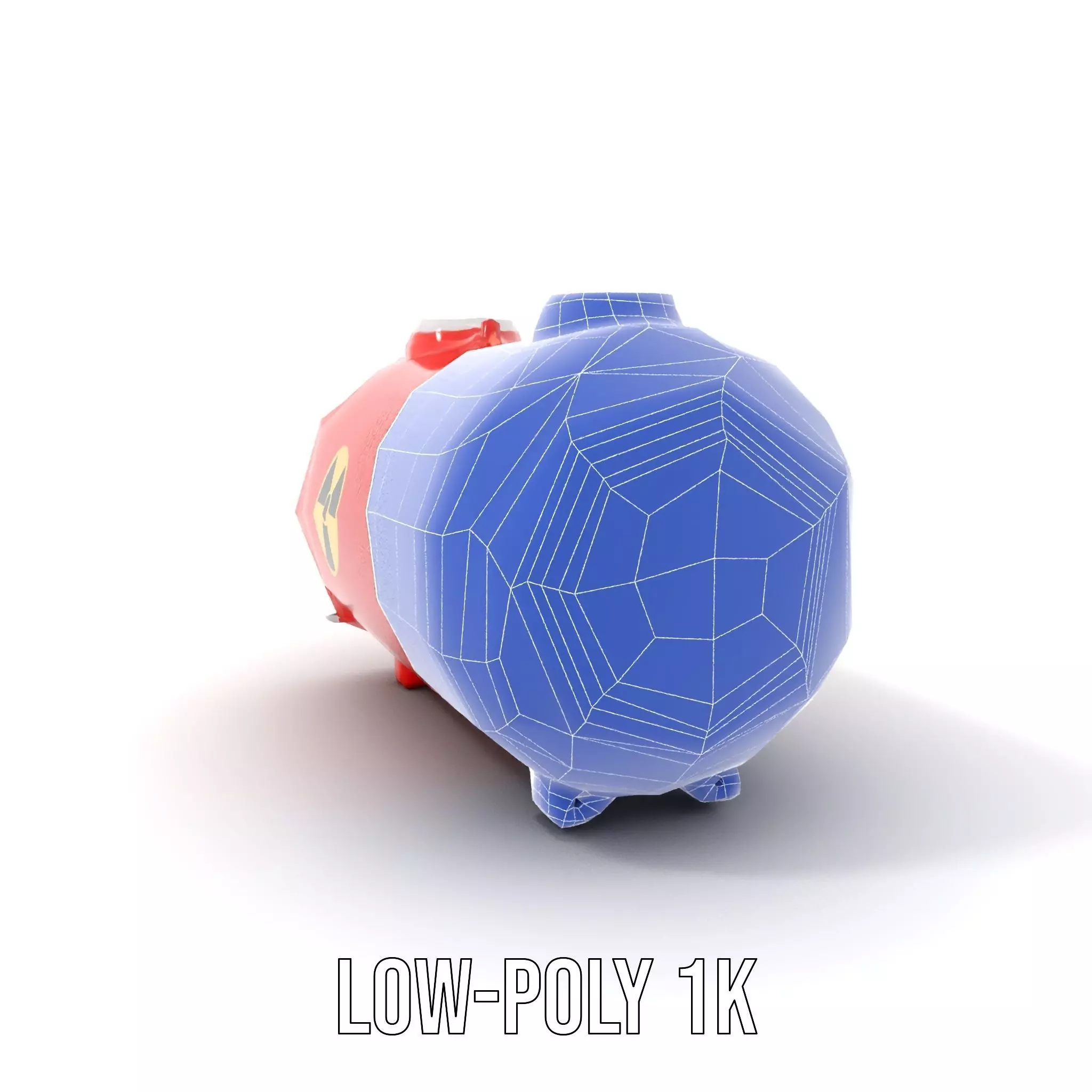 Red Nuclear Barrel Model Pack with High Detail Low-poly 3D model_17