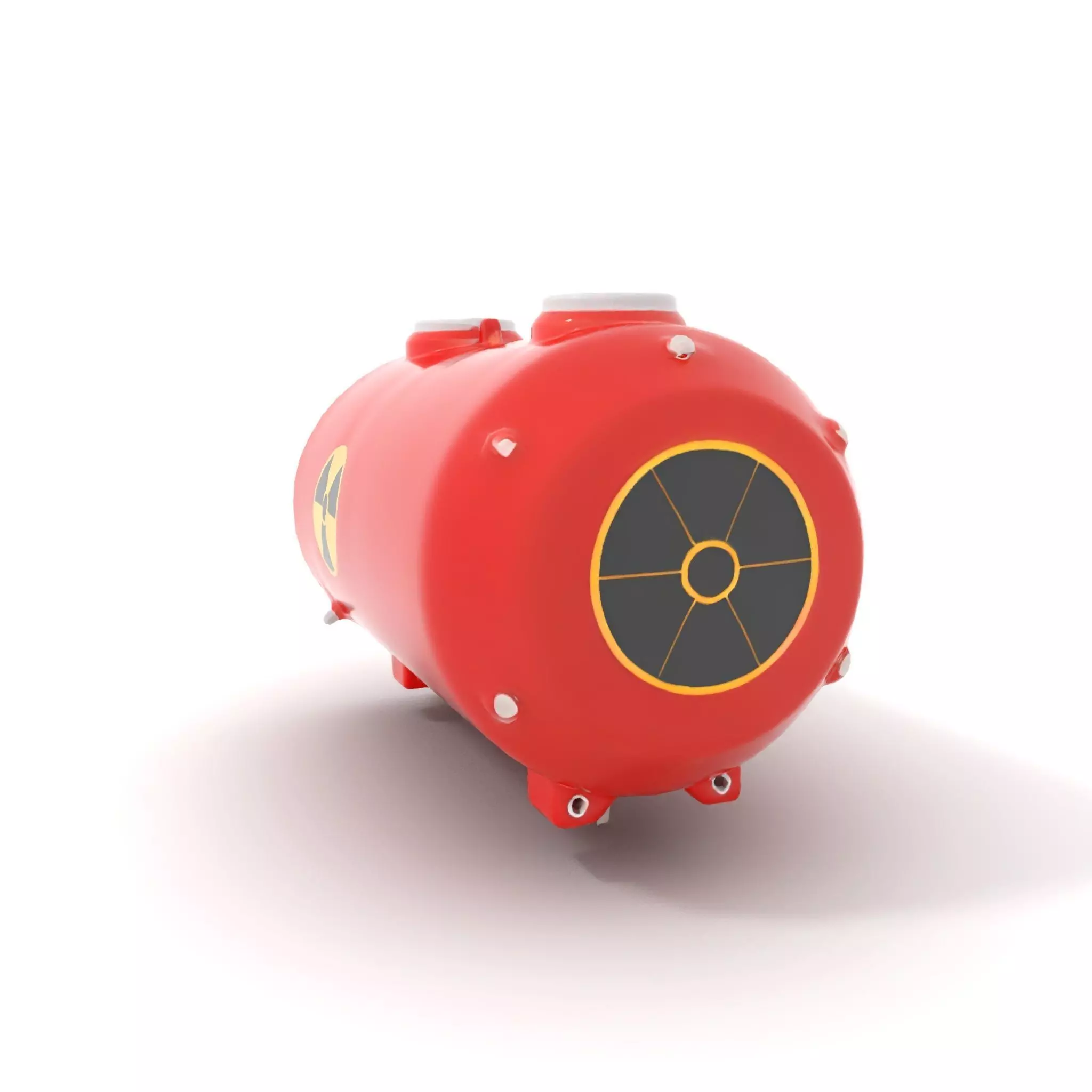 Red Nuclear Barrel Model Pack with High Detail Low-poly 3D model_6
