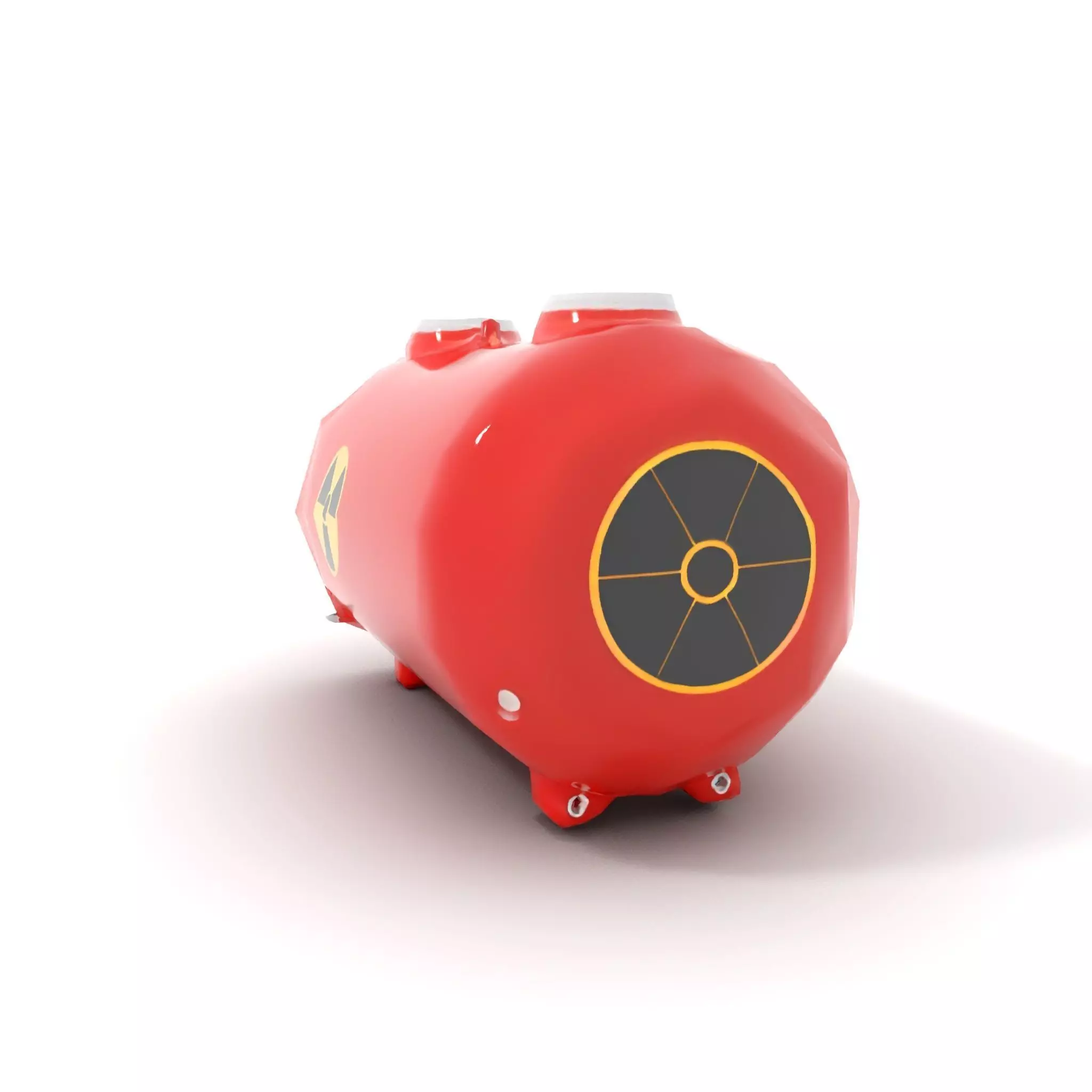 Red Nuclear Barrel Model Pack with High Detail Low-poly 3D model_8