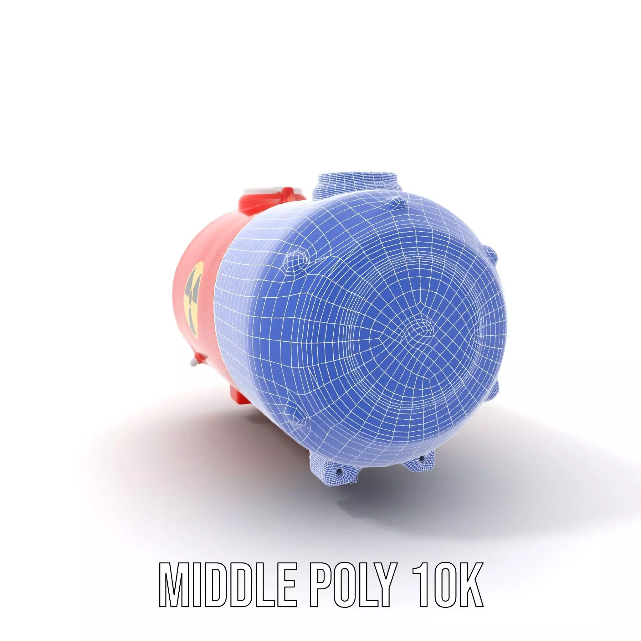 Red Nuclear Barrel Model Pack with High Detail Low-poly 3D model_22