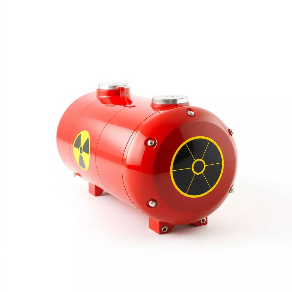 Red Nuclear Barrel Model Pack with High Detail Low-poly 3D model_3