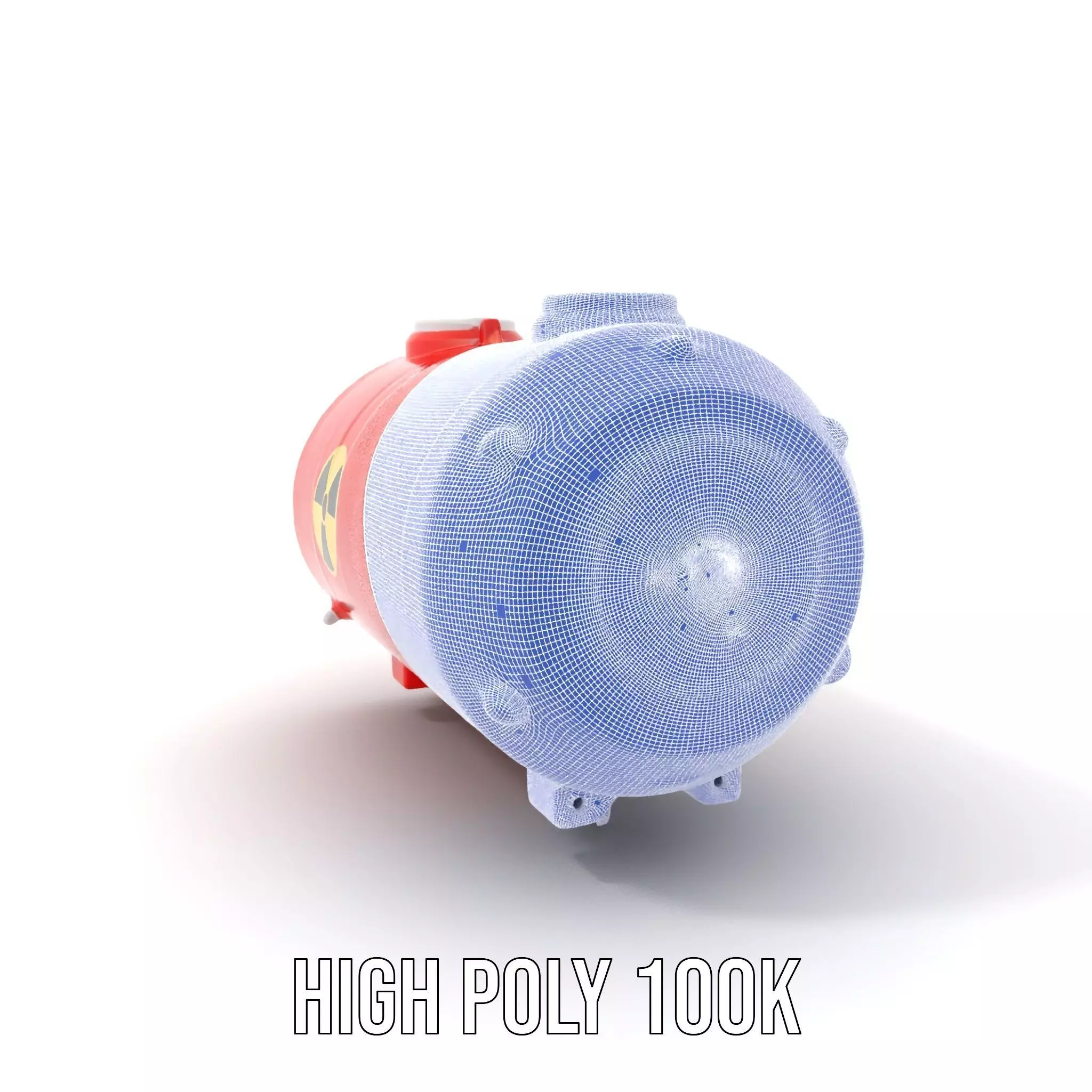 Red Nuclear Barrel Model Pack with High Detail Low-poly 3D model_5