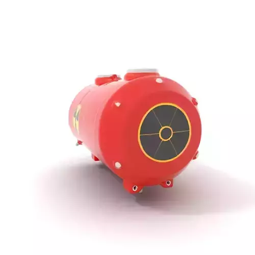 Red Nuclear Barrel Model Pack with High Detail Low-poly 3D model