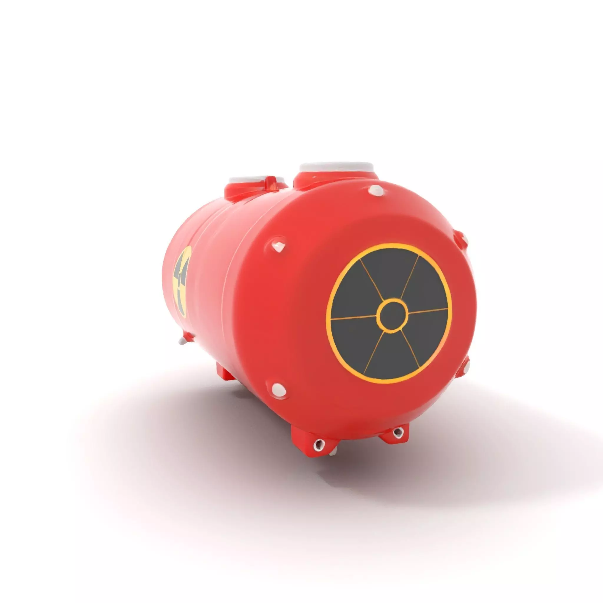 Red Nuclear Barrel Model Pack with High Detail Low-poly 3D model_0