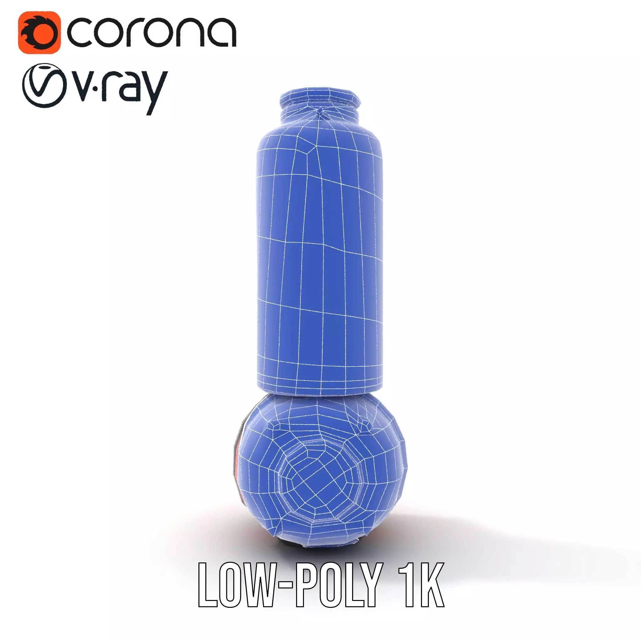 Futuristic Red Canister Model Pack with Radiation Symbols Low-poly 3D model_29