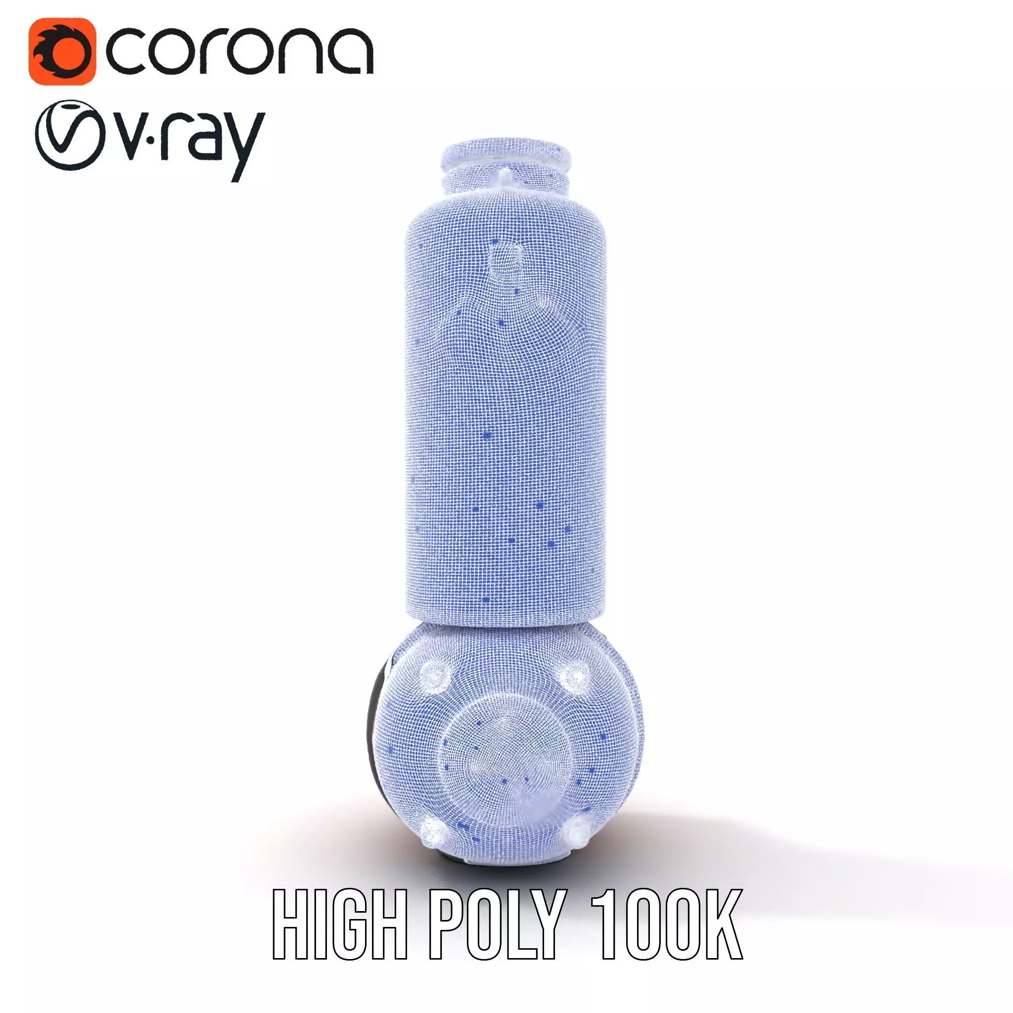 Futuristic Red Canister Model Pack with Radiation Symbols Low-poly 3D model_30