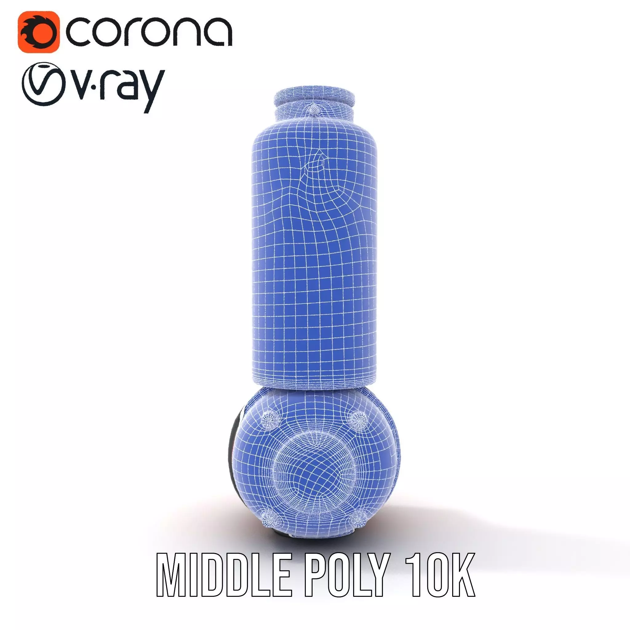 Futuristic Red Canister Model Pack with Radiation Symbols Low-poly 3D model_17