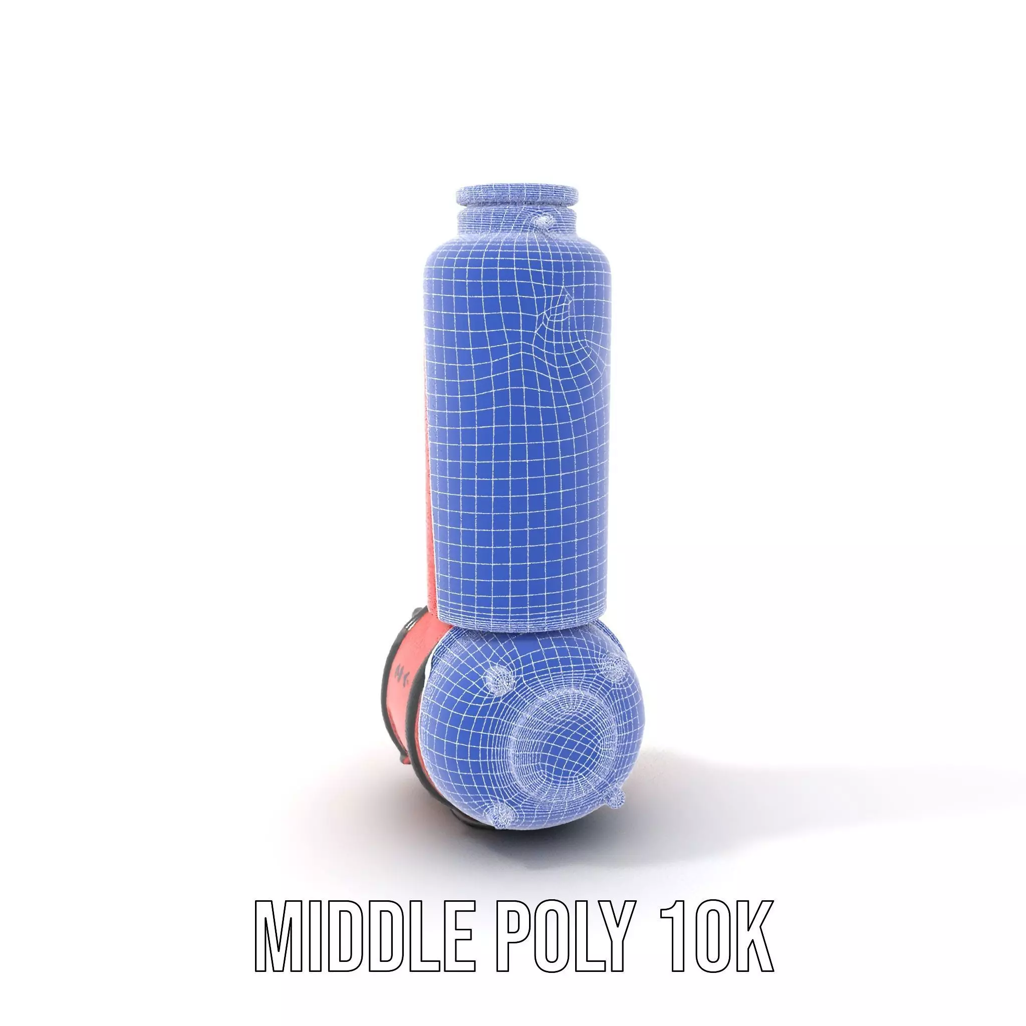 Futuristic Red Canister Model Pack with Radiation Symbols Low-poly 3D model_19