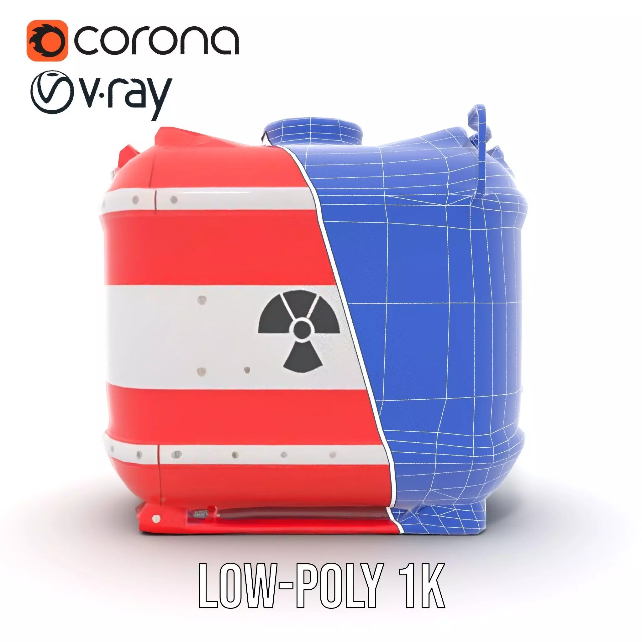 Hazardous Material Tank Model Pack Low-poly 3D model_31