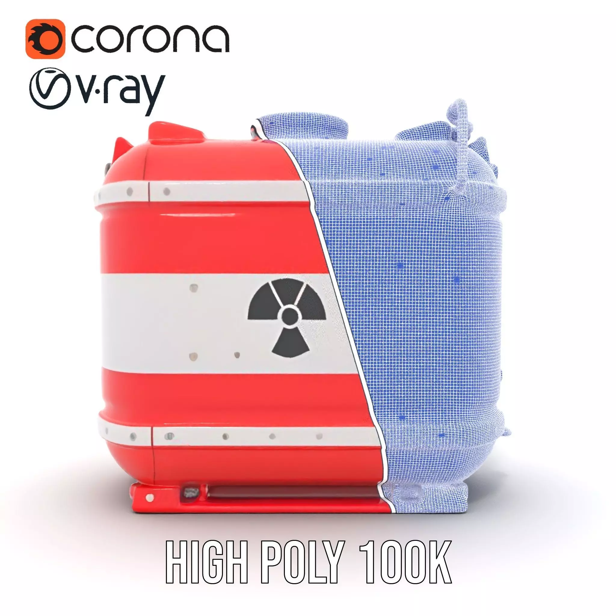 Hazardous Material Tank Model Pack Low-poly 3D model_34