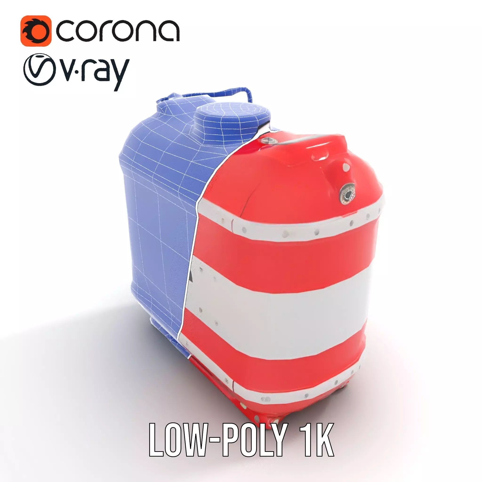 Hazardous Material Tank Model Pack Low-poly 3D model_17