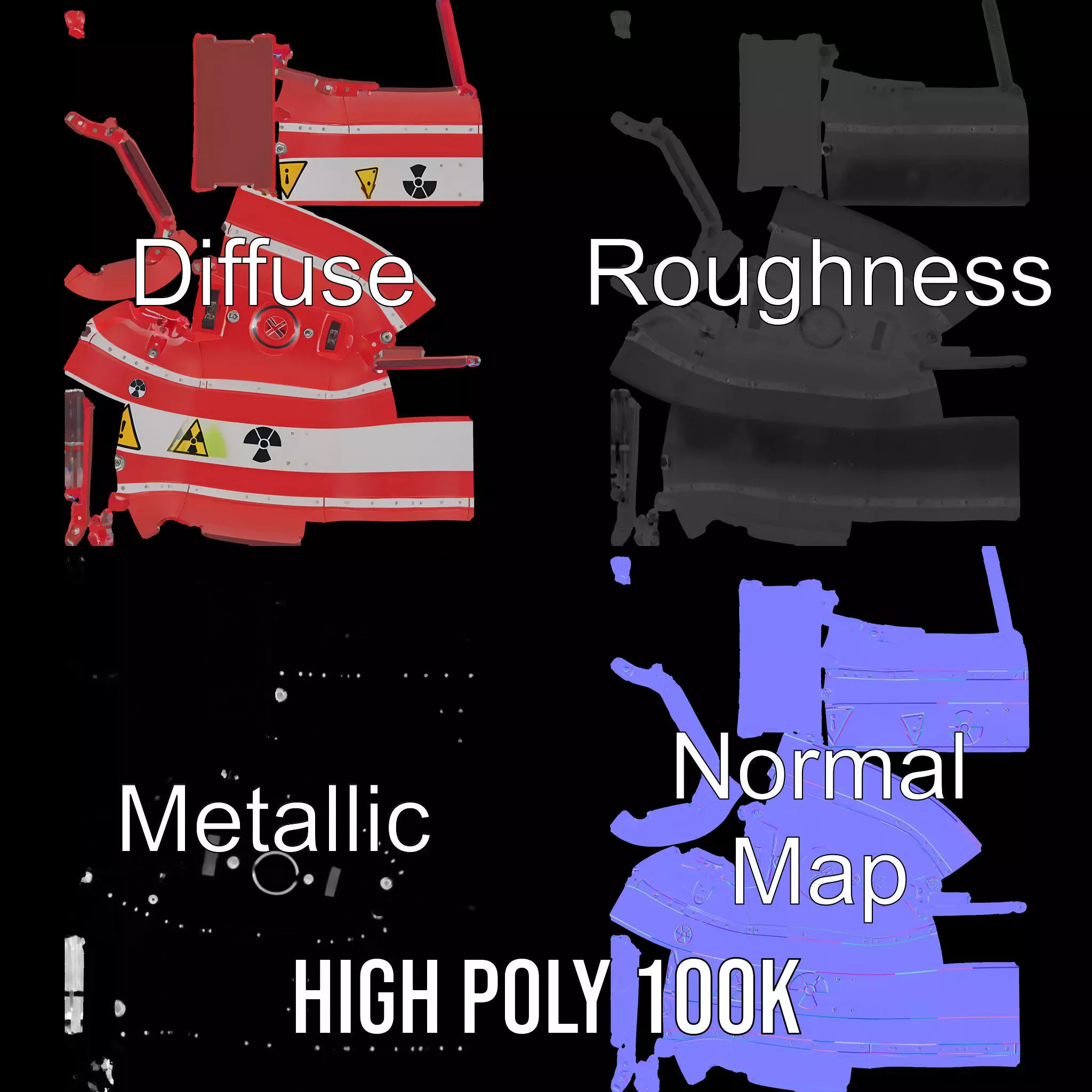 Hazardous Material Tank Model Pack Low-poly 3D model_3