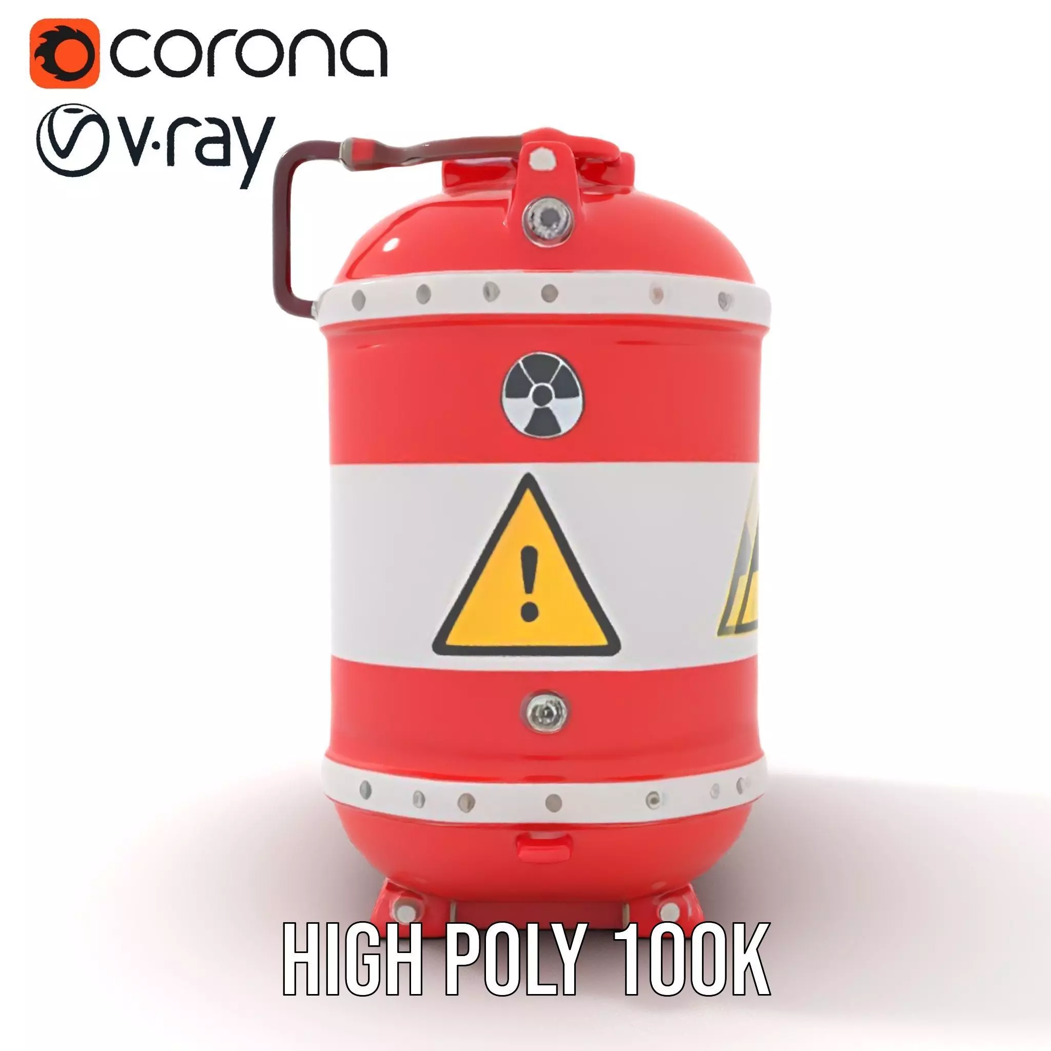 Hazardous Material Tank Model Pack Low-poly 3D model_15