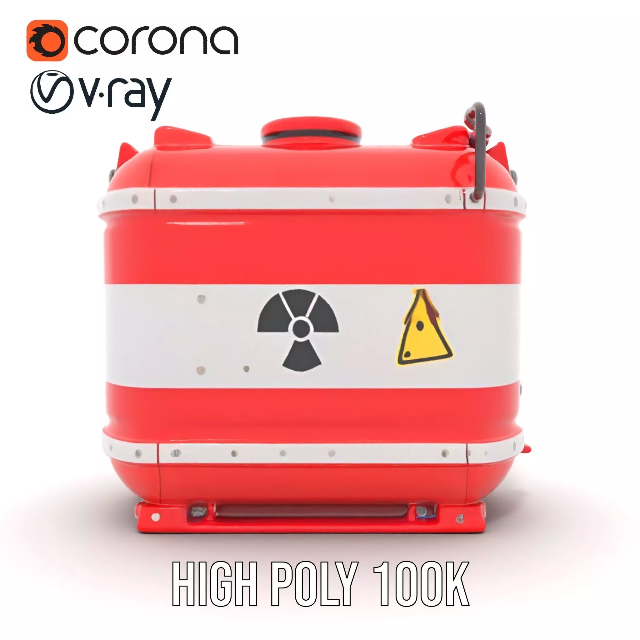 Hazardous Material Tank Model Pack Low-poly 3D model_33
