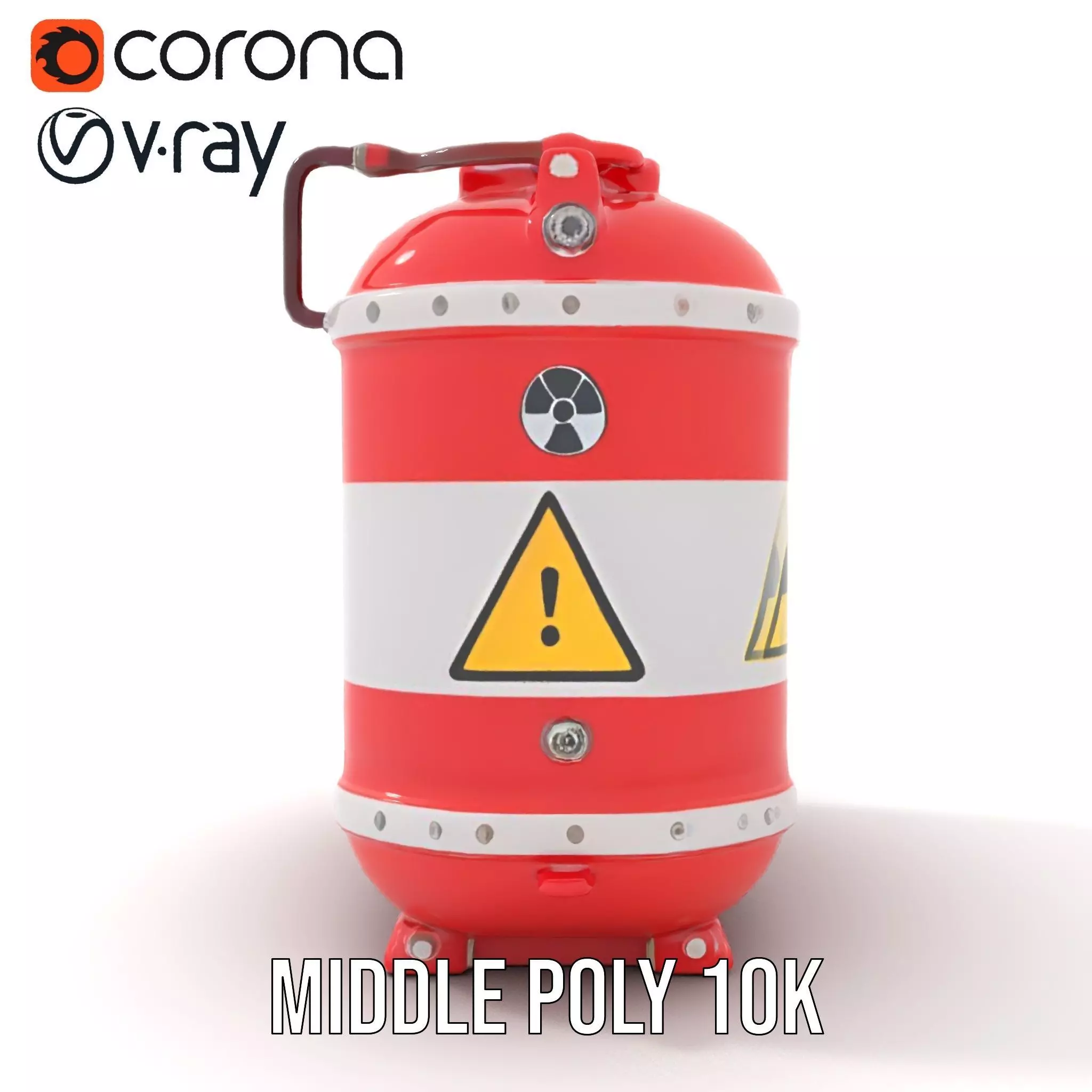 Hazardous Material Tank Model Pack Low-poly 3D model_5