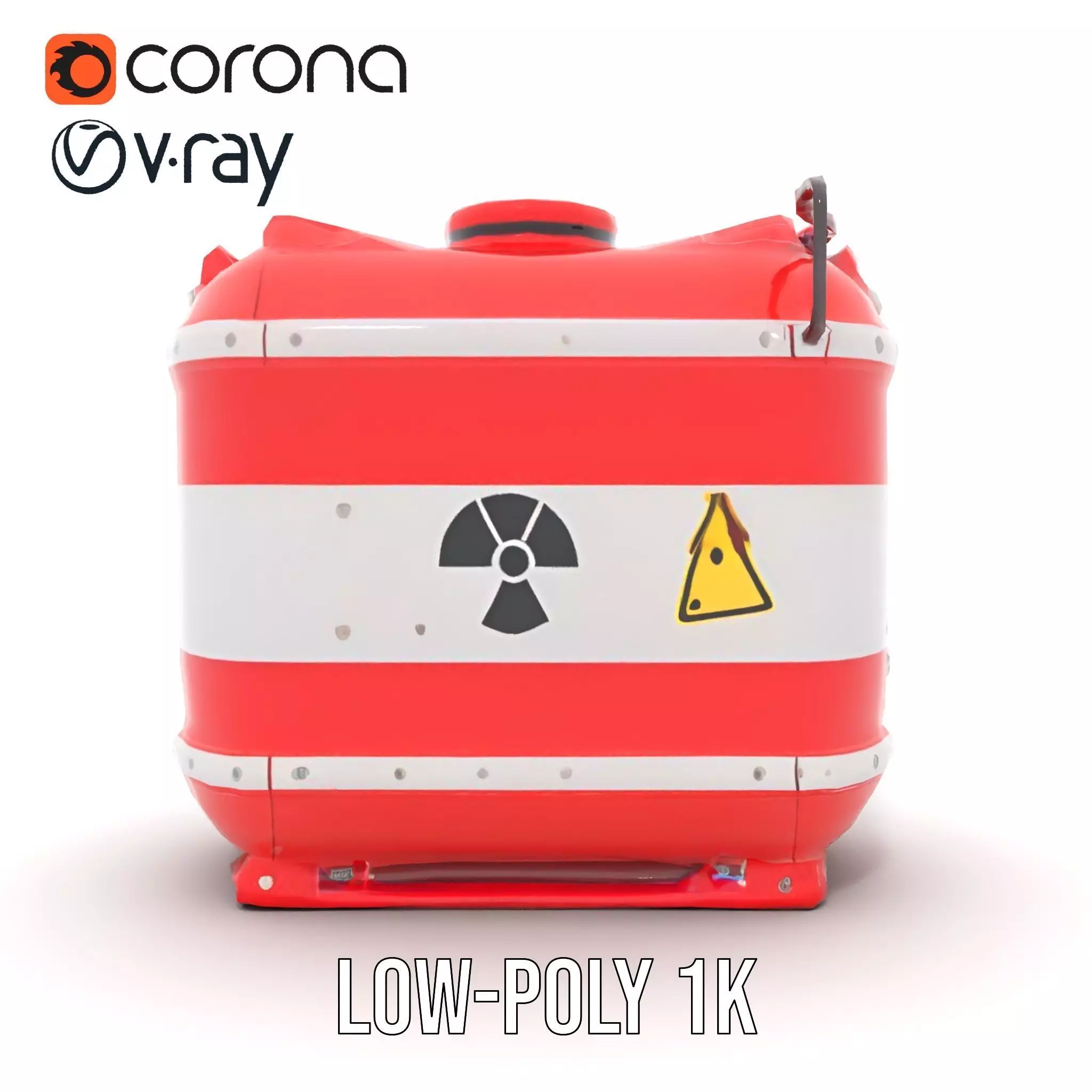 Hazardous Material Tank Model Pack Low-poly 3D model_9