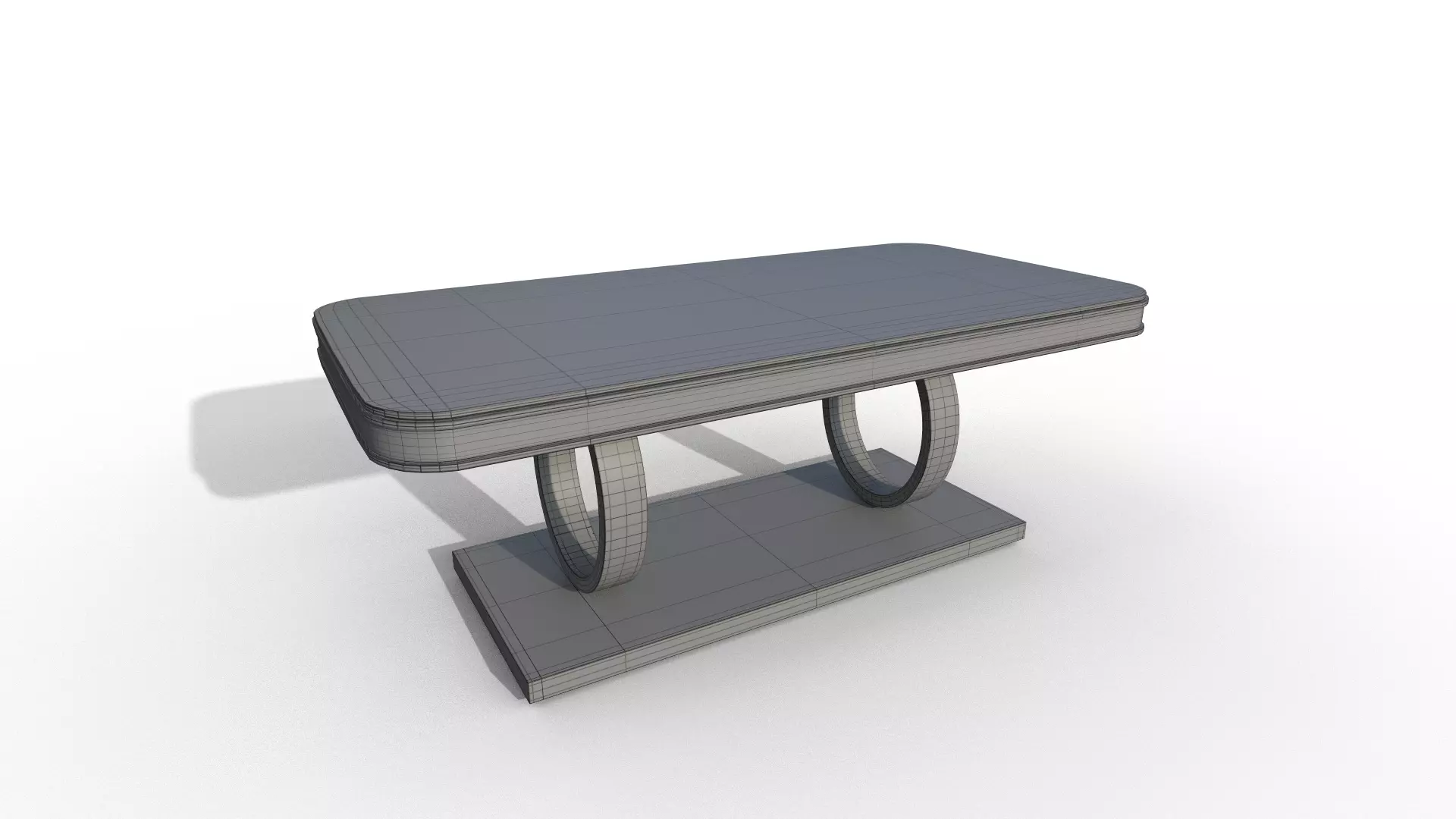 Modern Table Low-poly 3D model_7