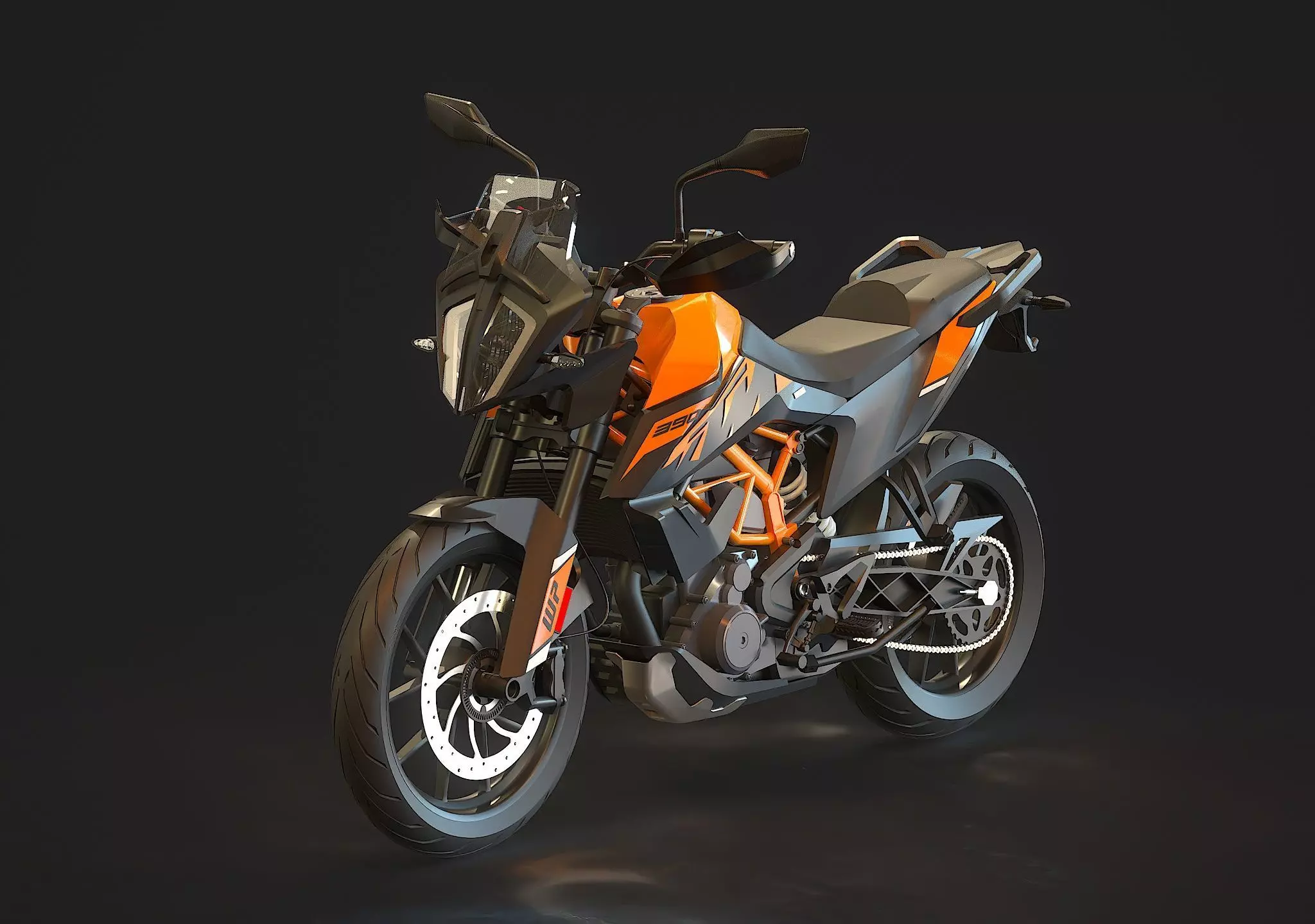 Base model KTM 390 ADV 2023 3D model