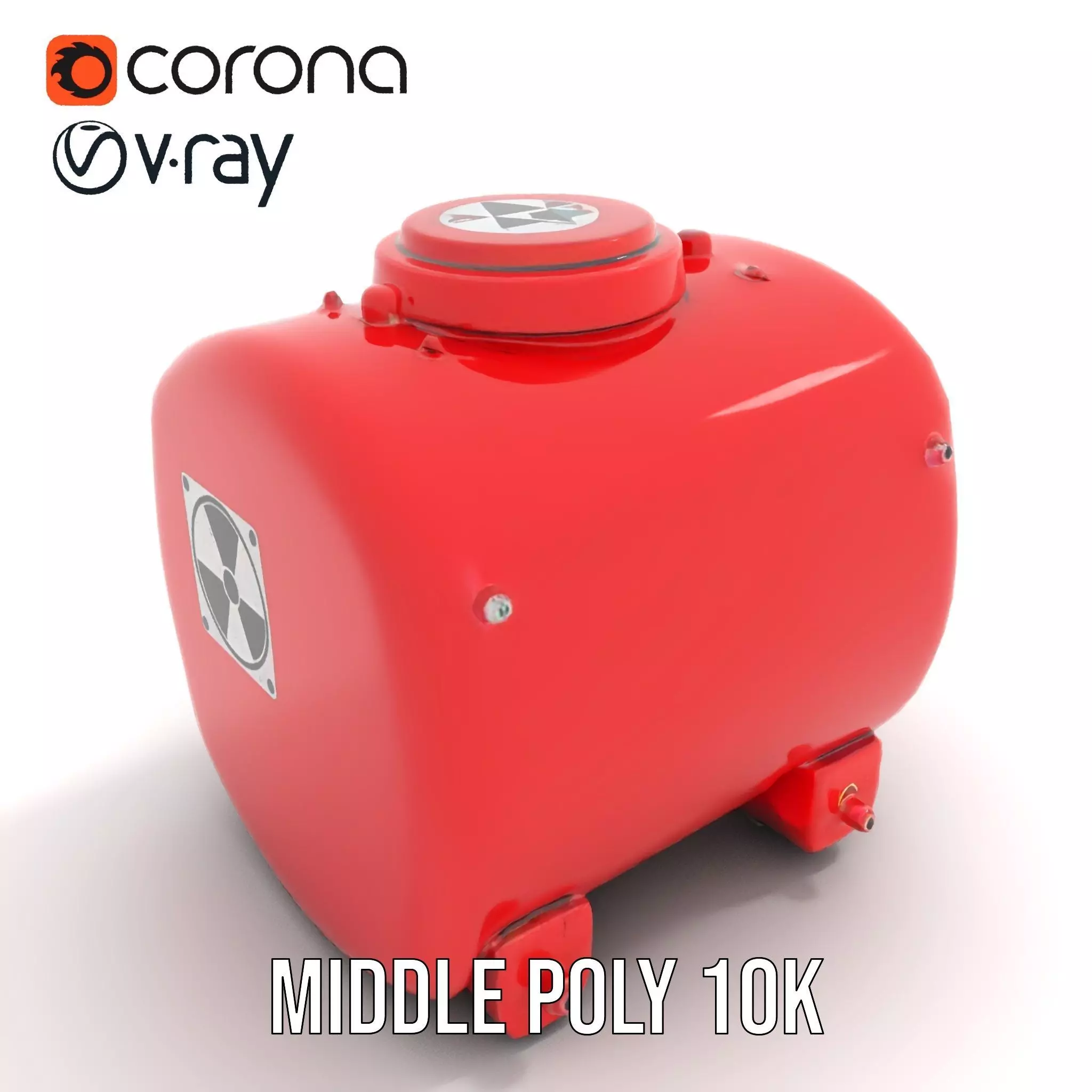 Industrial Hazard Tank model pack with warning labels Low-poly 3D model_6