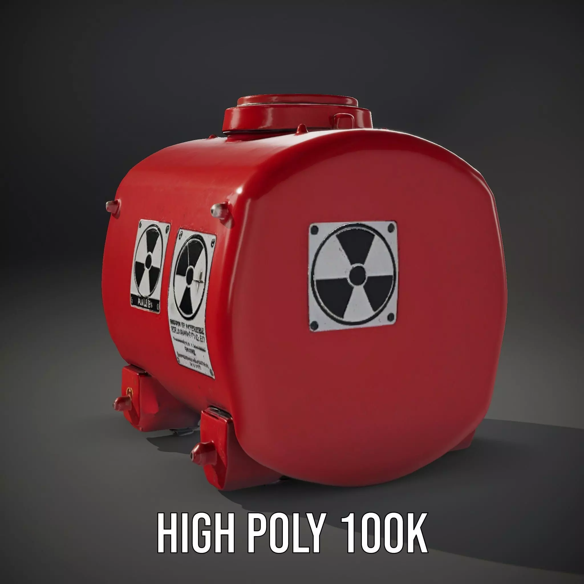 Industrial Hazard Tank model pack with warning labels Low-poly 3D model_8