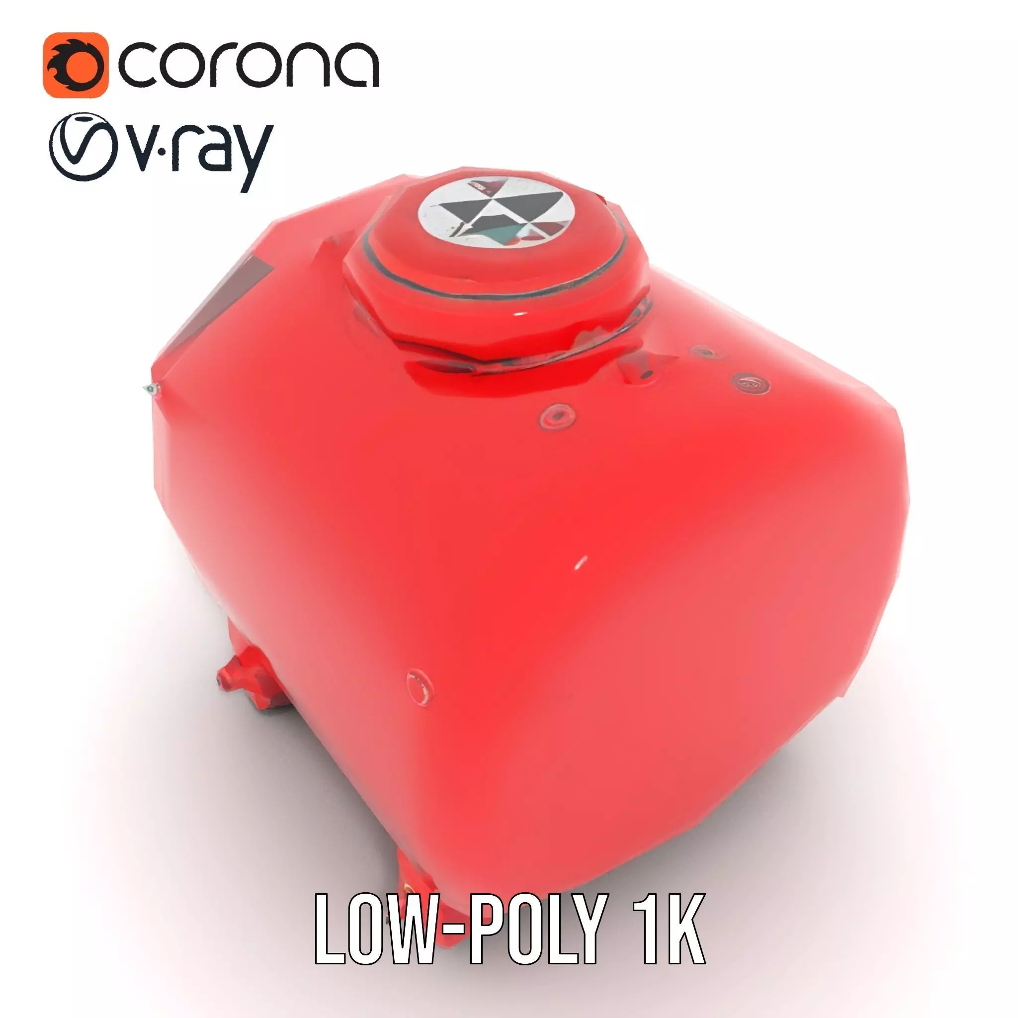 Industrial Hazard Tank model pack with warning labels Low-poly 3D model_25