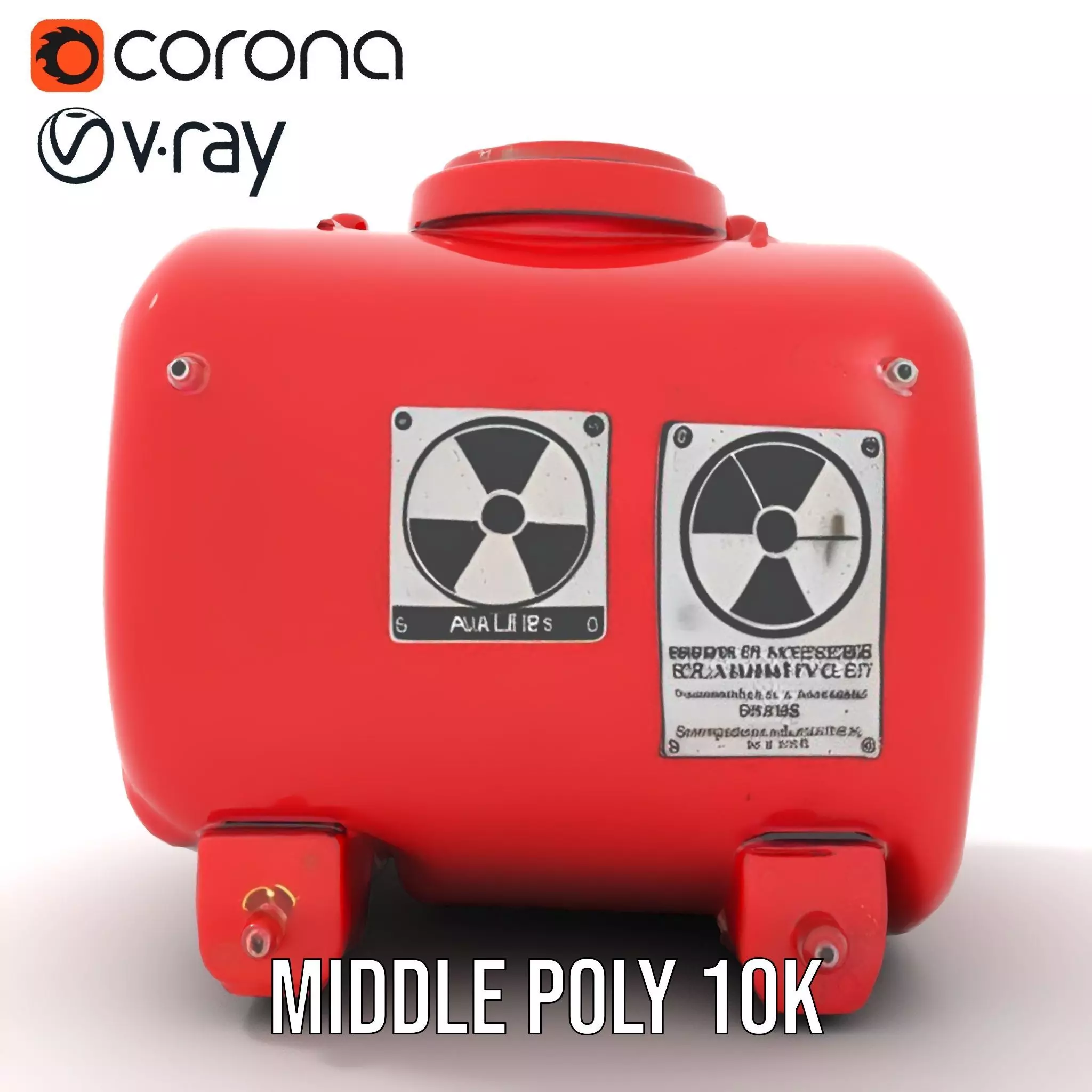 Industrial Hazard Tank model pack with warning labels Low-poly 3D model_13