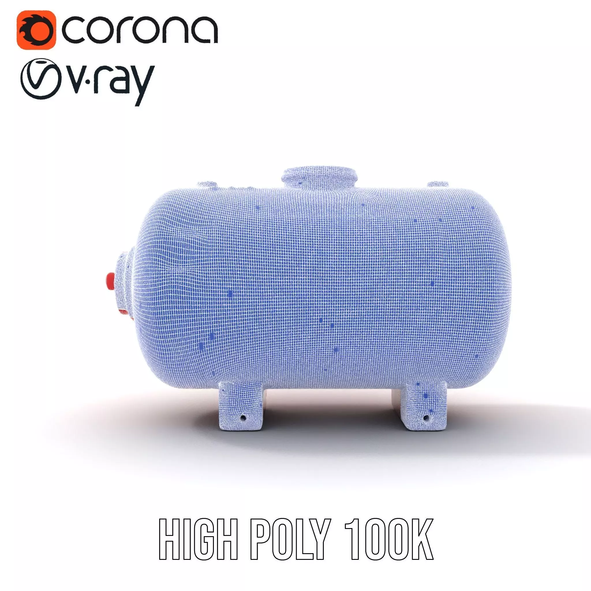 Red Safety Pressure Vessel model pack Low-poly 3D model_33