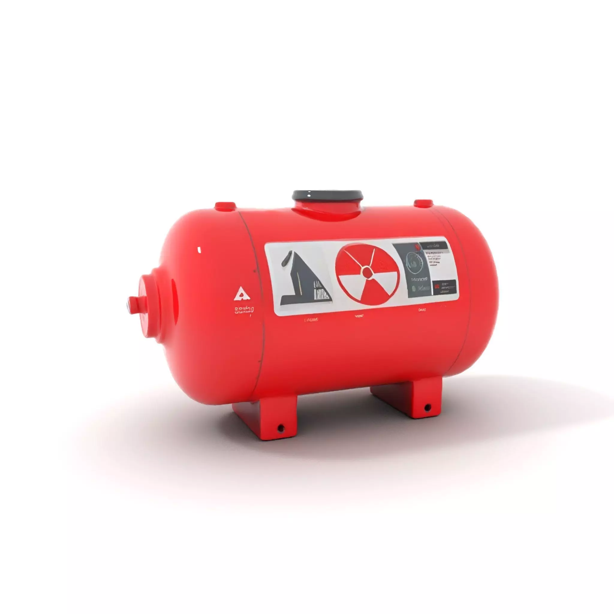 Red Safety Pressure Vessel model pack Low-poly 3D model_6