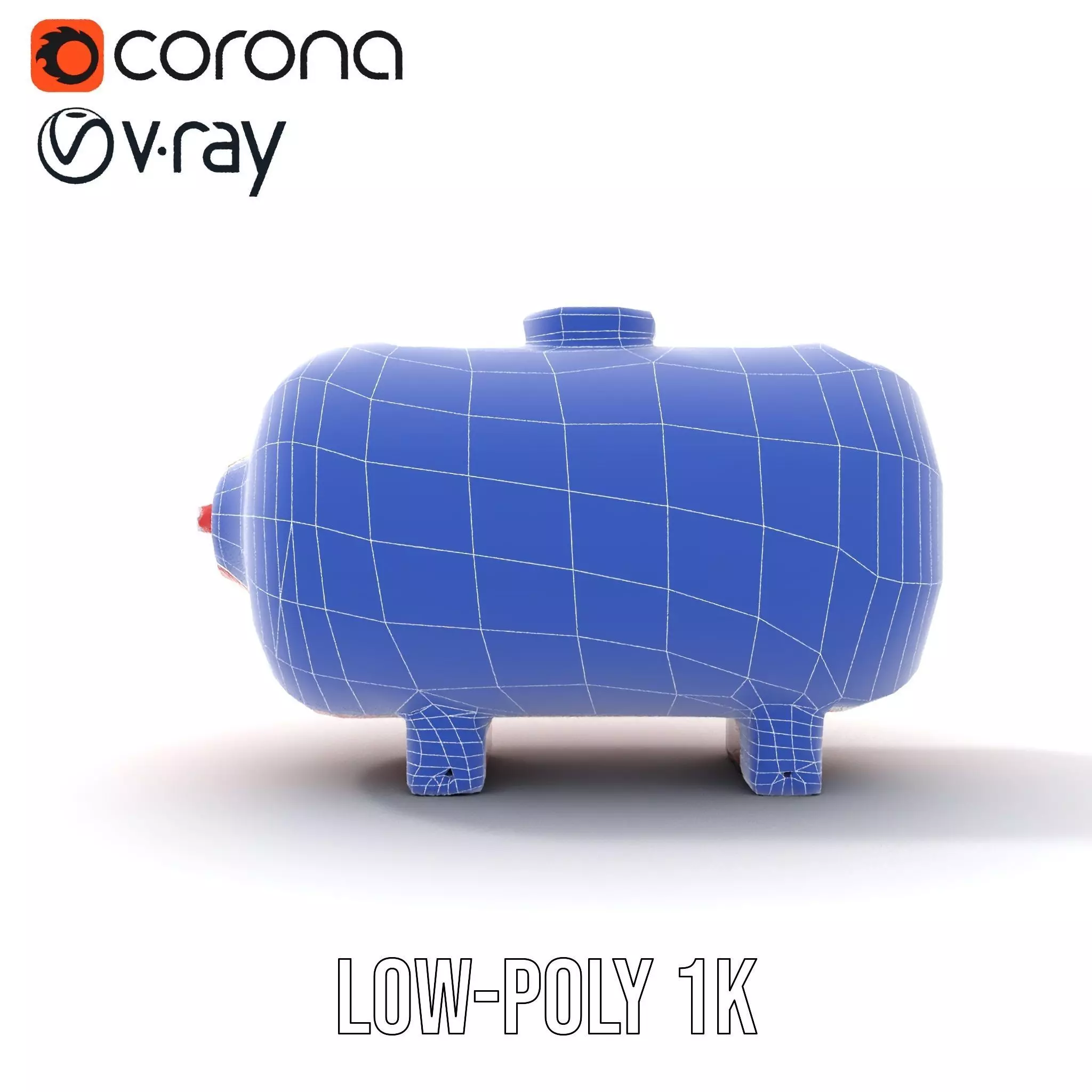 Red Safety Pressure Vessel model pack Low-poly 3D model_19