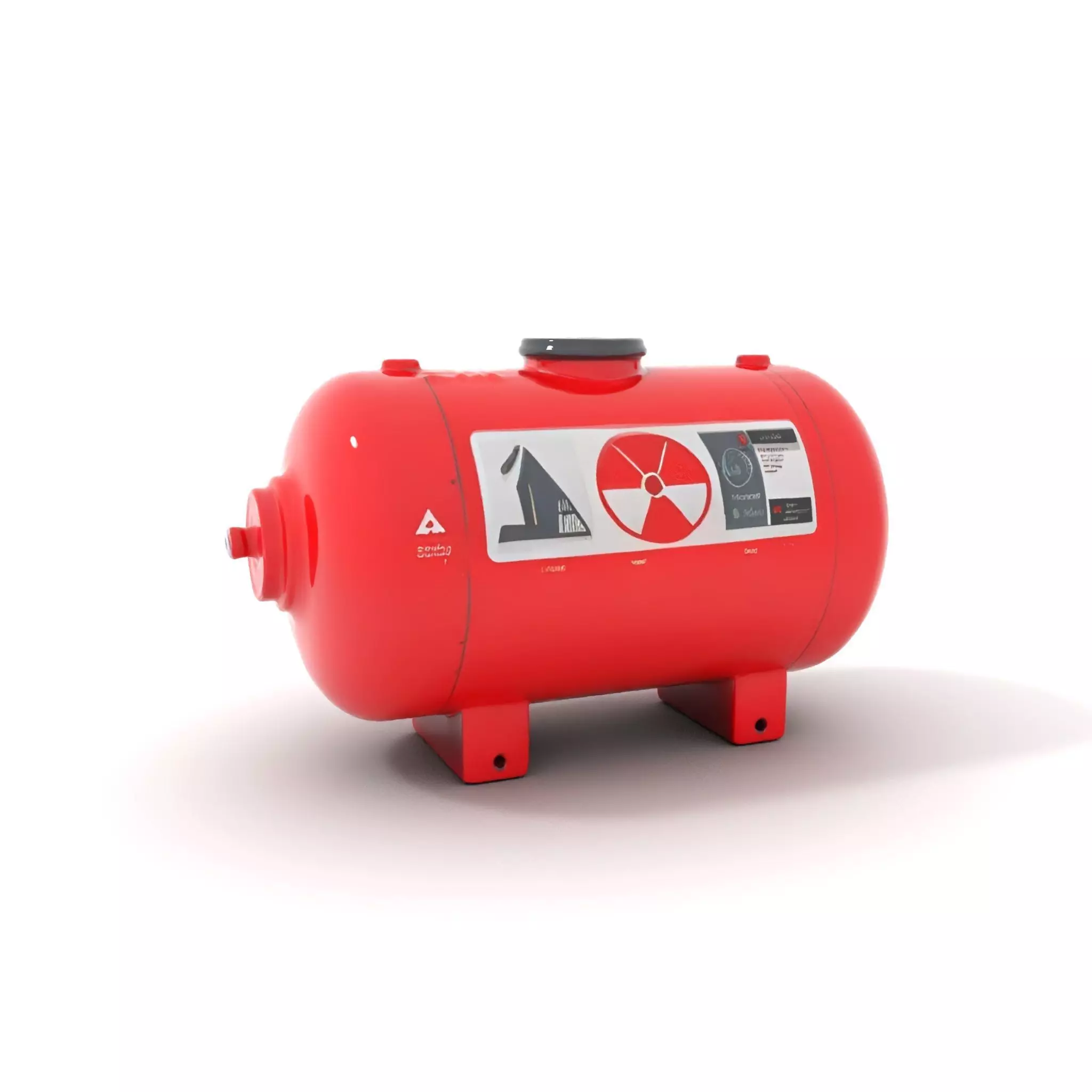 Red Safety Pressure Vessel model pack Low-poly 3D model_0