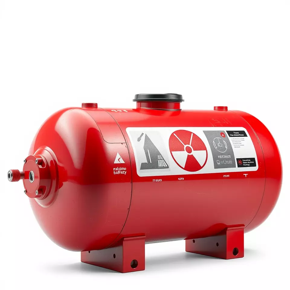 Red Safety Pressure Vessel model pack Low-poly 3D model_2