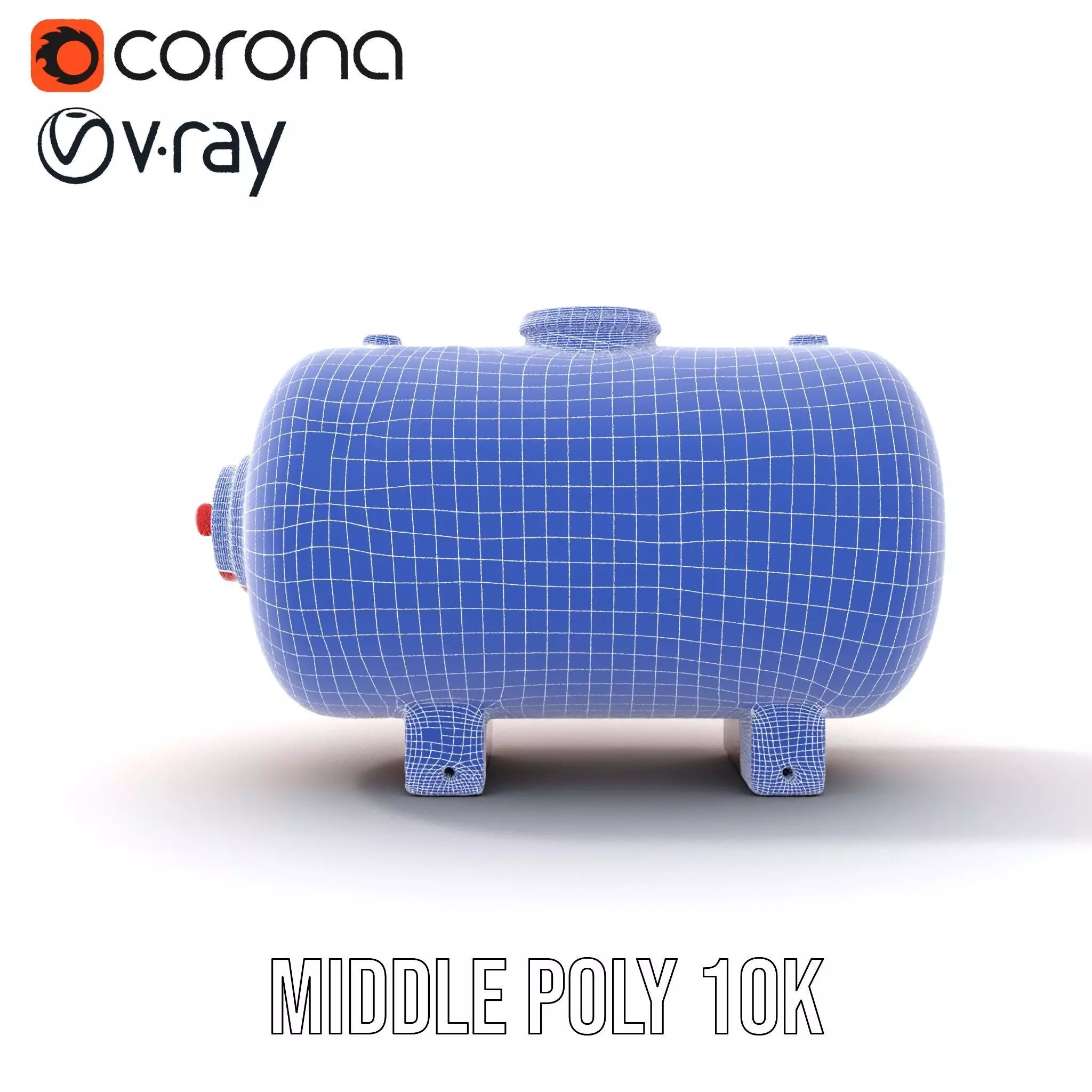 Red Safety Pressure Vessel model pack Low-poly 3D model_29