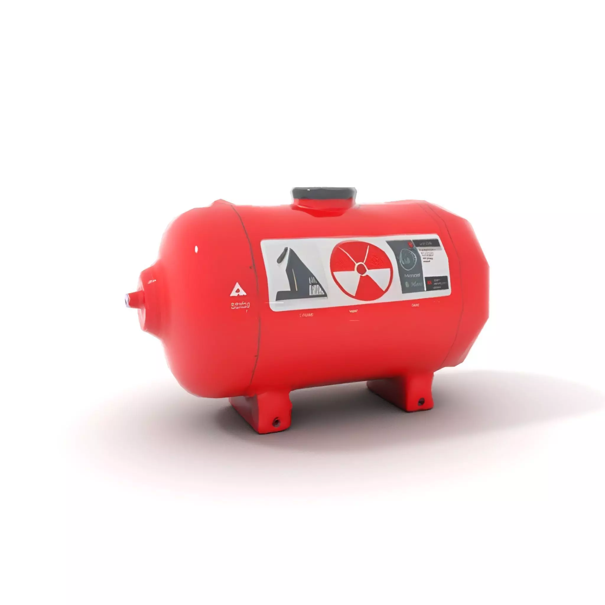 Red Safety Pressure Vessel model pack Low-poly 3D model_7