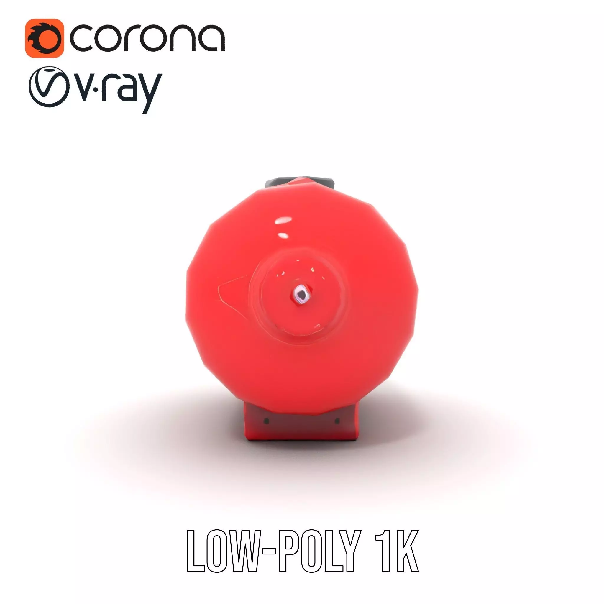 Red Safety Pressure Vessel model pack Low-poly 3D model_28