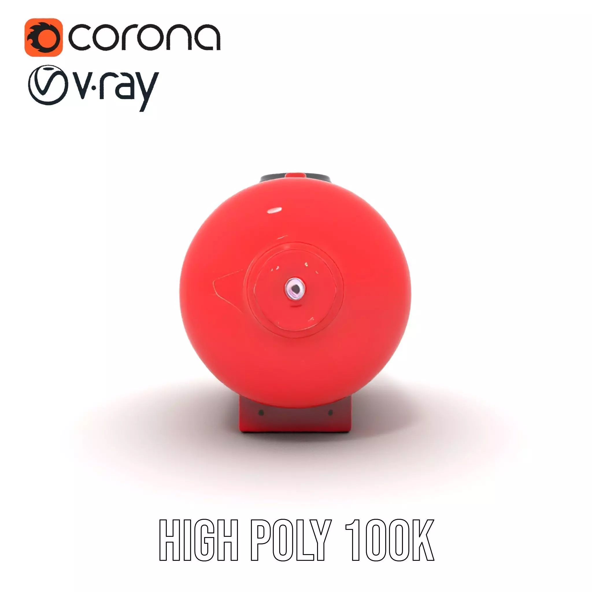 Red Safety Pressure Vessel model pack Low-poly 3D model_26