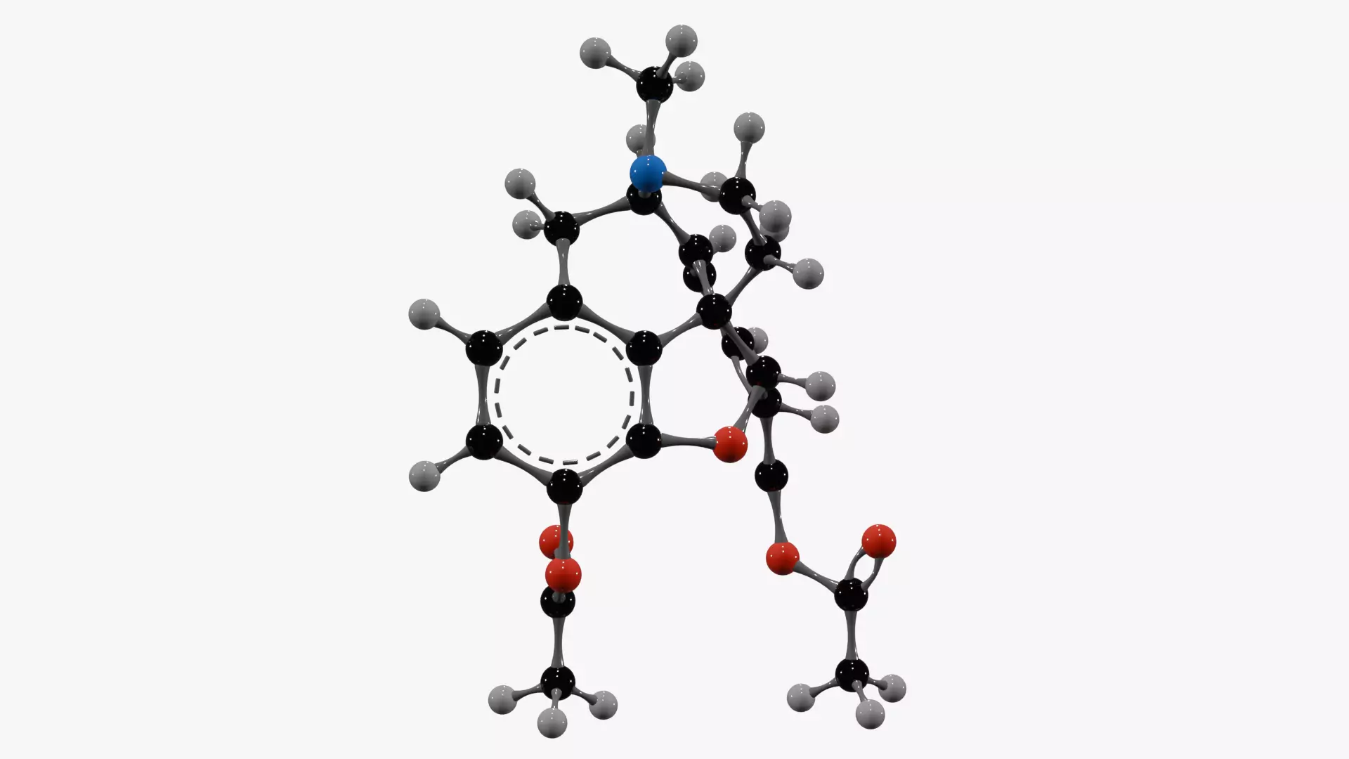 Heroin Molecule Low-poly 3D model_5