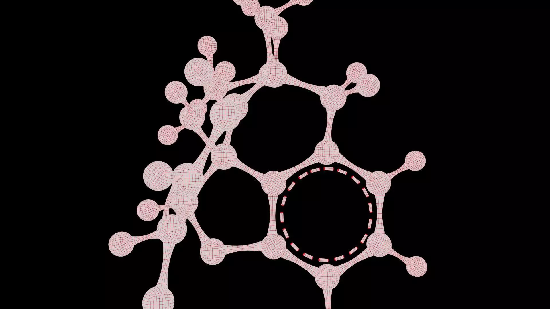 Heroin Molecule Low-poly 3D model_8