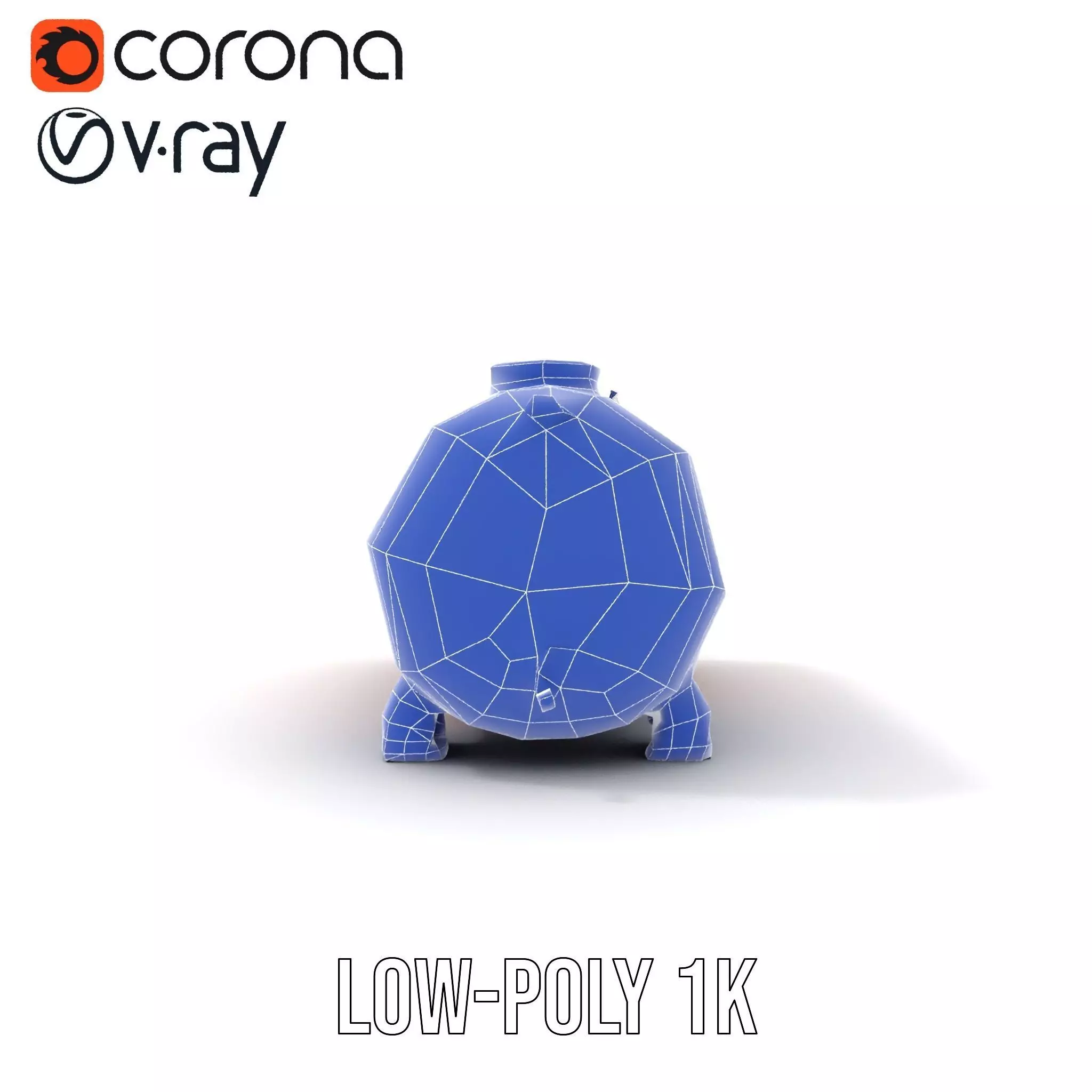 Industrial Red Storage Tank model pack with radiation symbol Low-poly 3D model_14