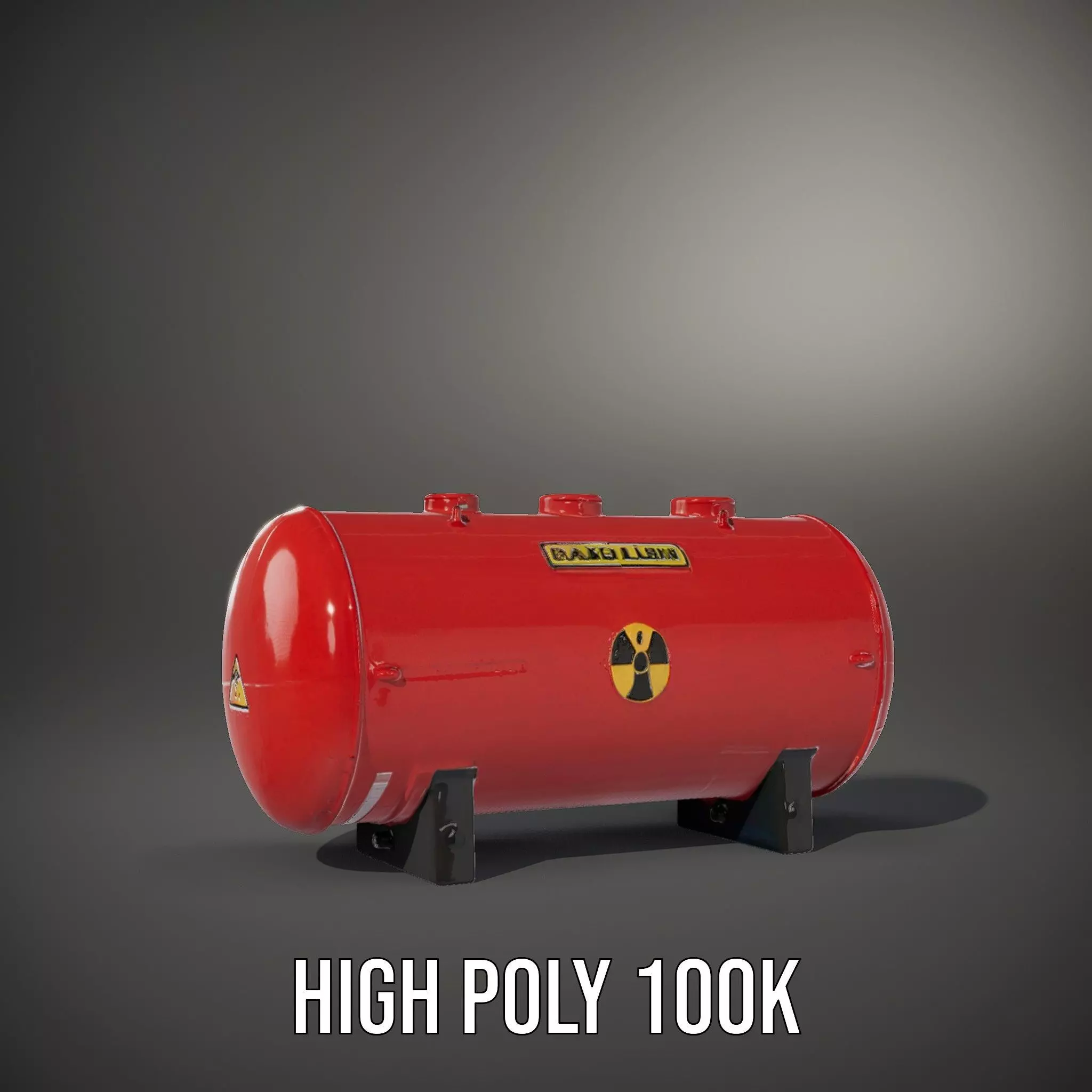 Radiation Tank model pack with PBR textures Low-poly 3D model_8
