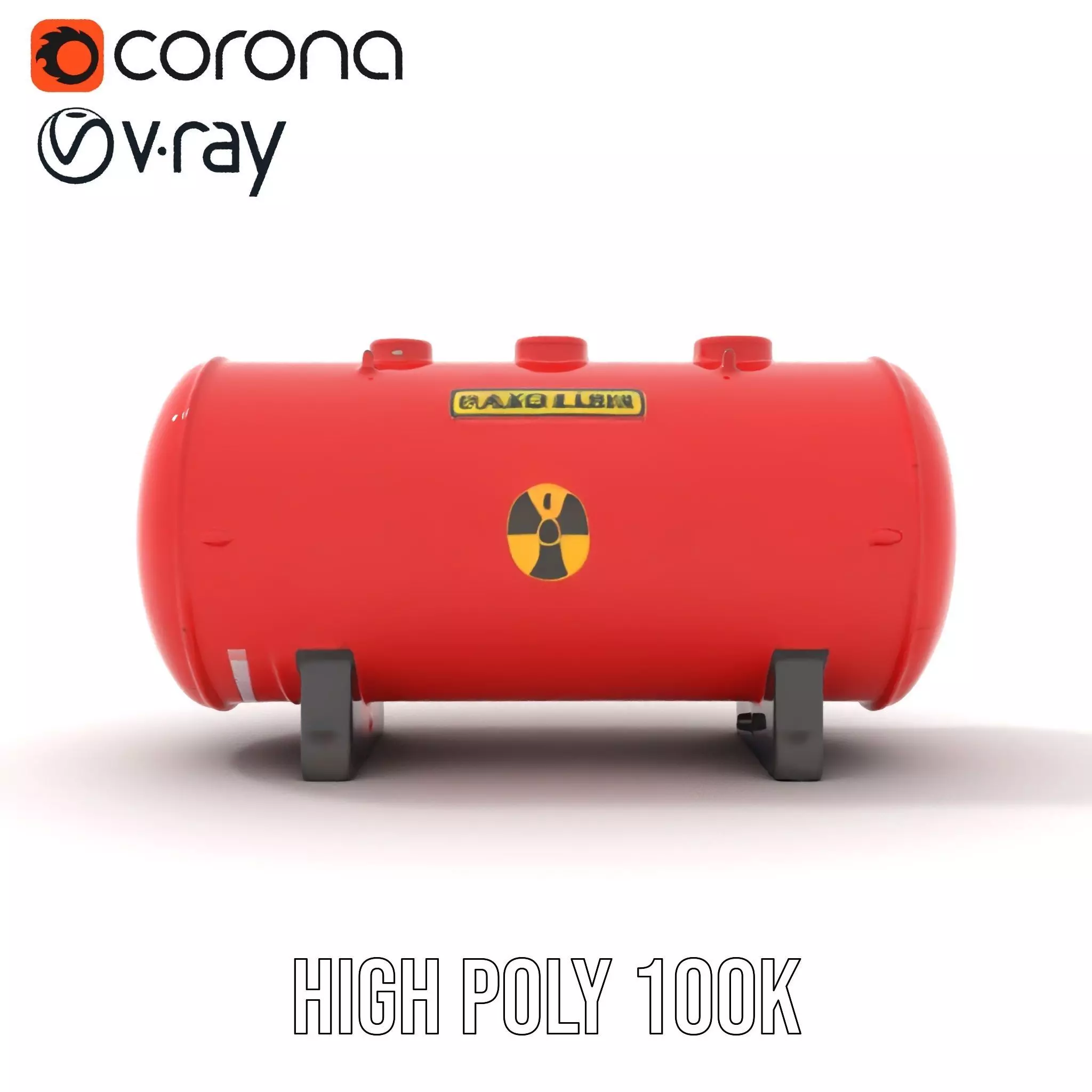 Radiation Tank model pack with PBR textures Low-poly 3D model_25