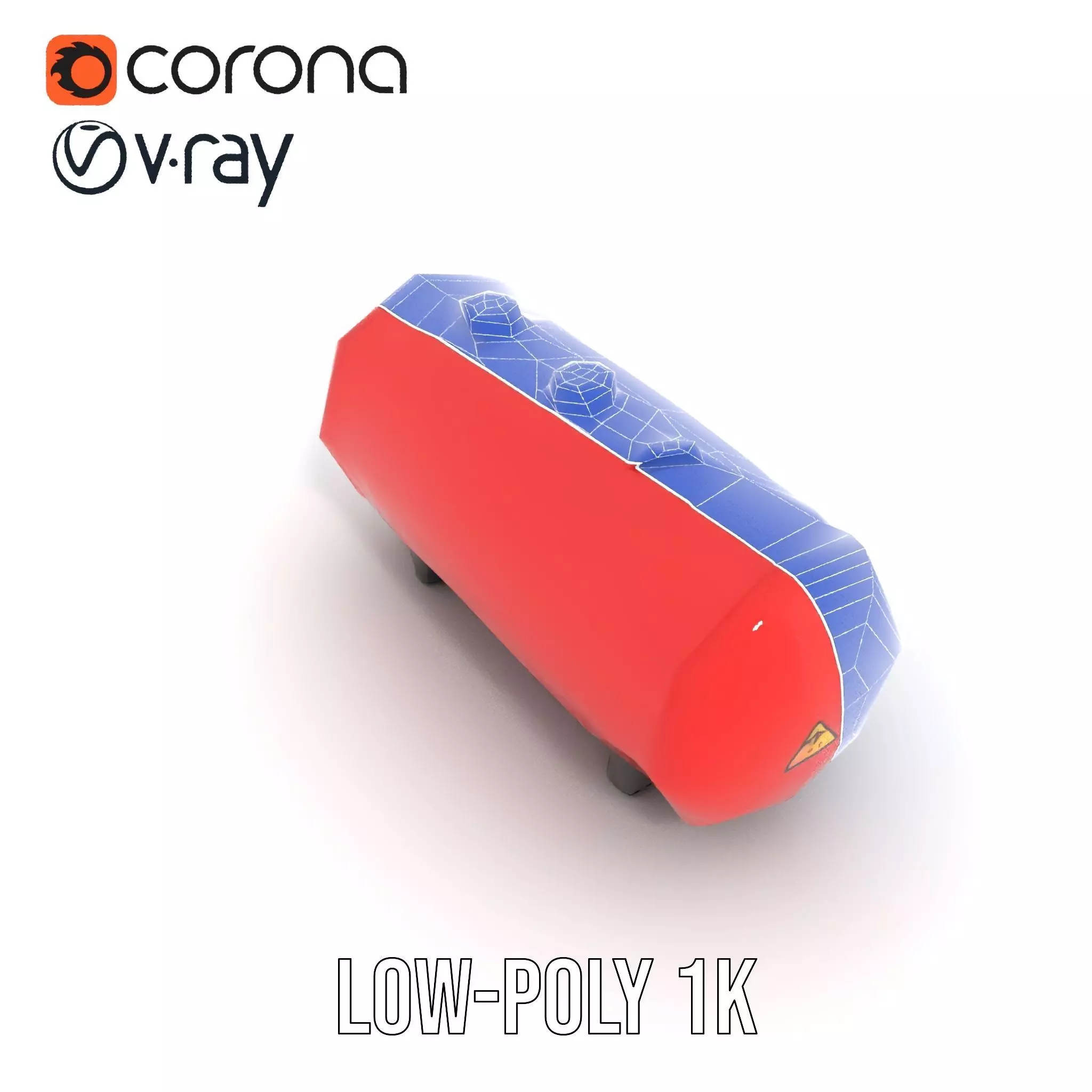 Radiation Tank model pack with PBR textures Low-poly 3D model_30